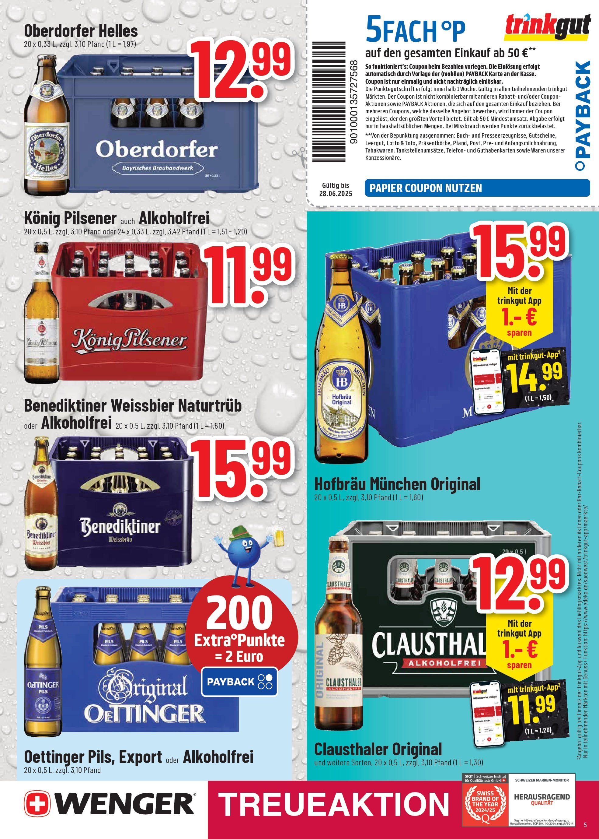 Trinkgut prospekt Oberursel	 (ab 22.06.2025) » Angebote online | Seite: 5 | Produkte: Konig pilsener, Pils, Oettinger, Telefon