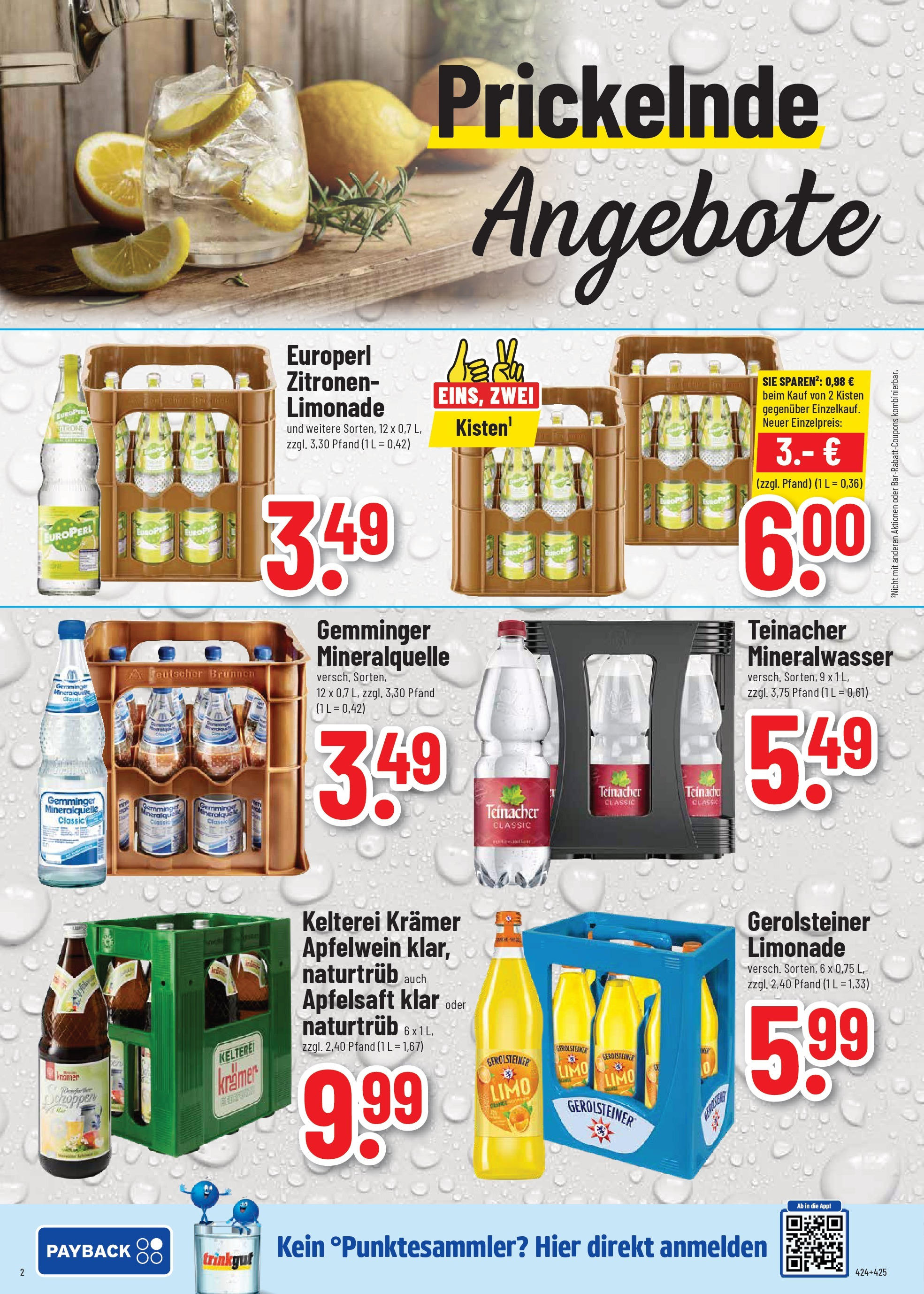 Trinkgut prospekt Worms	 (ab 22.06.2025) » Angebote online | Seite: 2 | Produkte: Limonade, Apfelsaft, Mineralwasser, Zitronen
