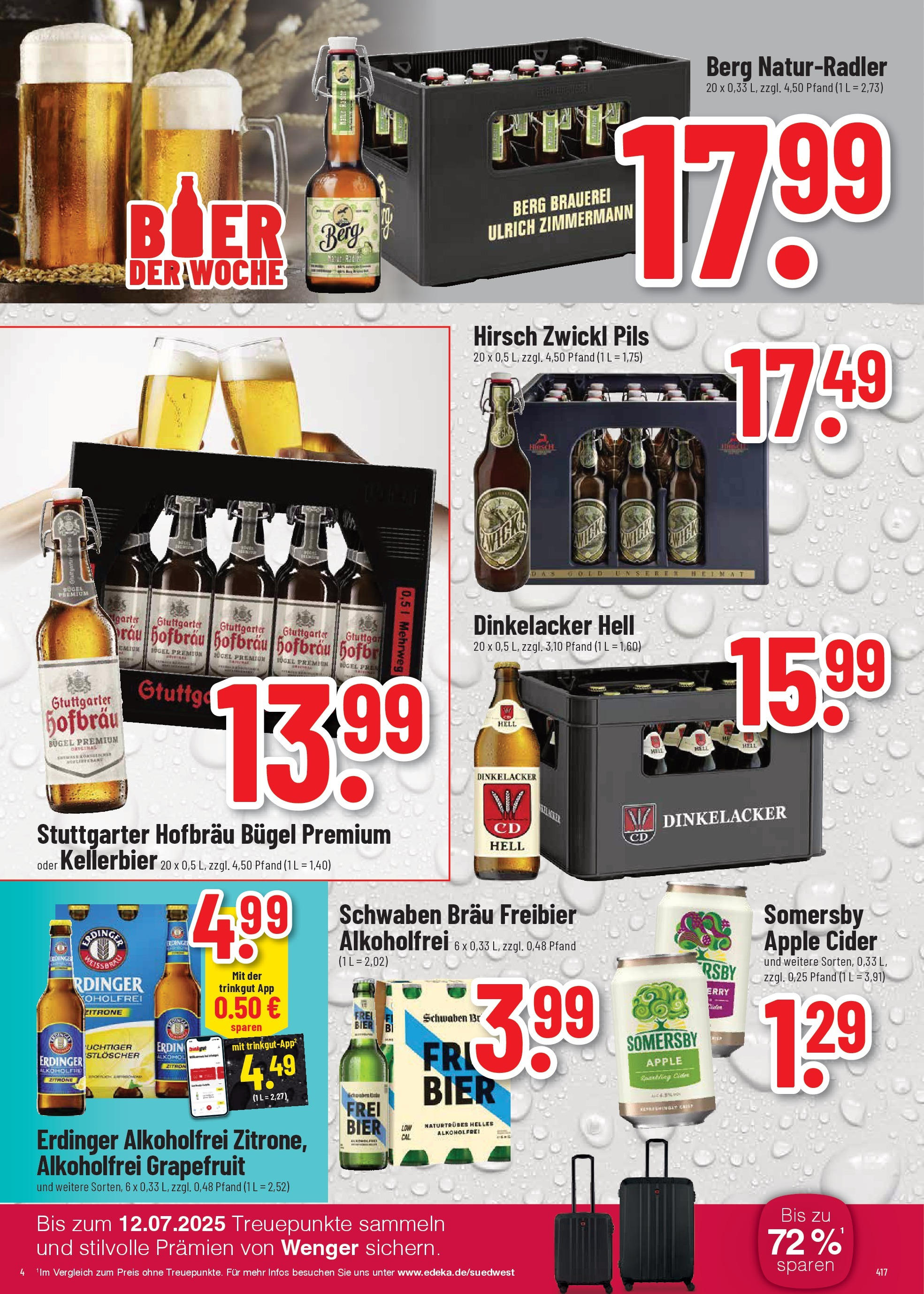 Trinkgut prospekt Großbottwar	 (ab 22.06.2025) » Angebote online | Seite: 4 | Produkte: Bier, Pils, Apple, Zitrone