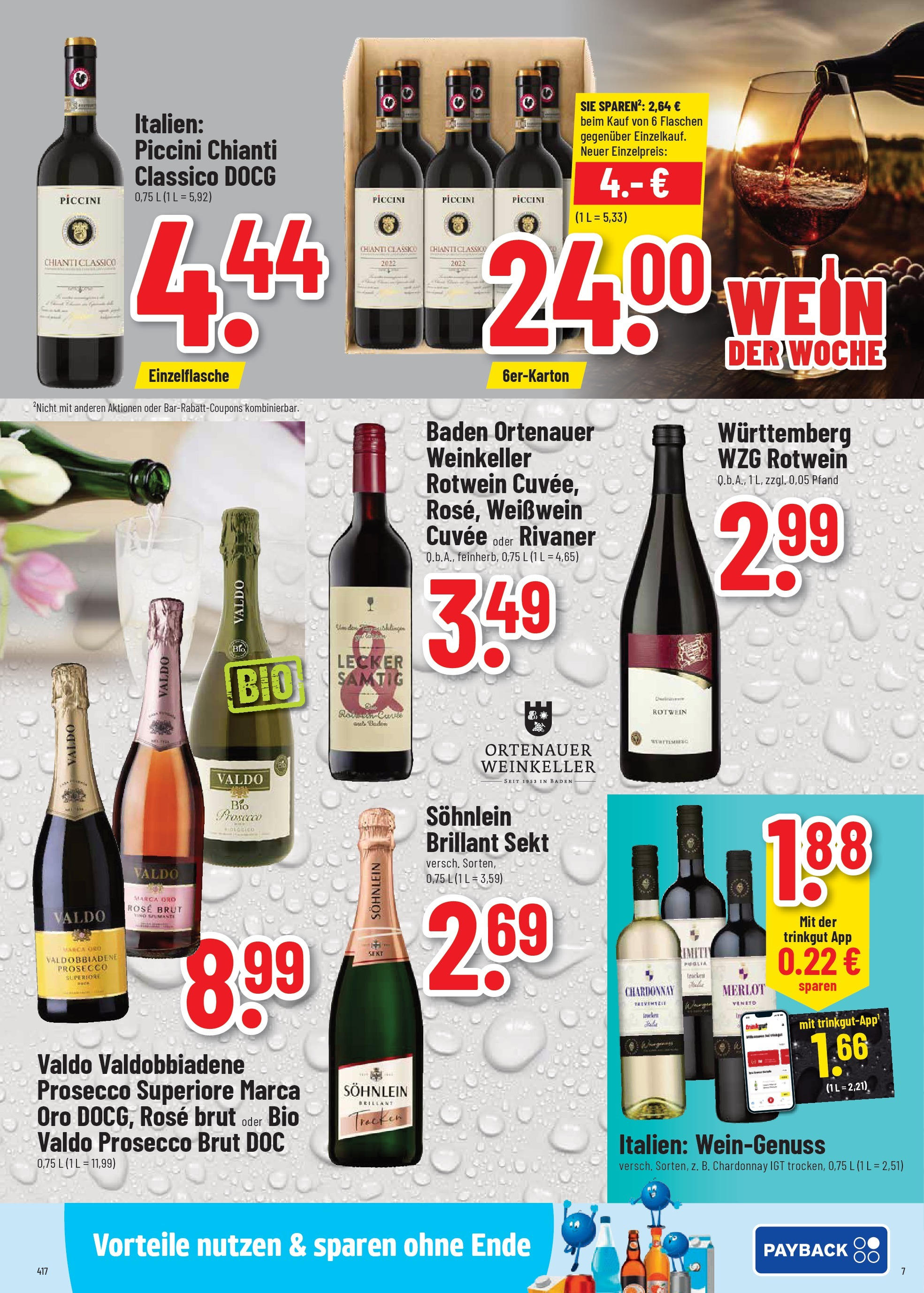 Trinkgut prospekt Großbottwar	 (ab 22.06.2025) » Angebote online | Seite: 7 | Produkte: Weißwein, Rotwein, Sekt, Merlot