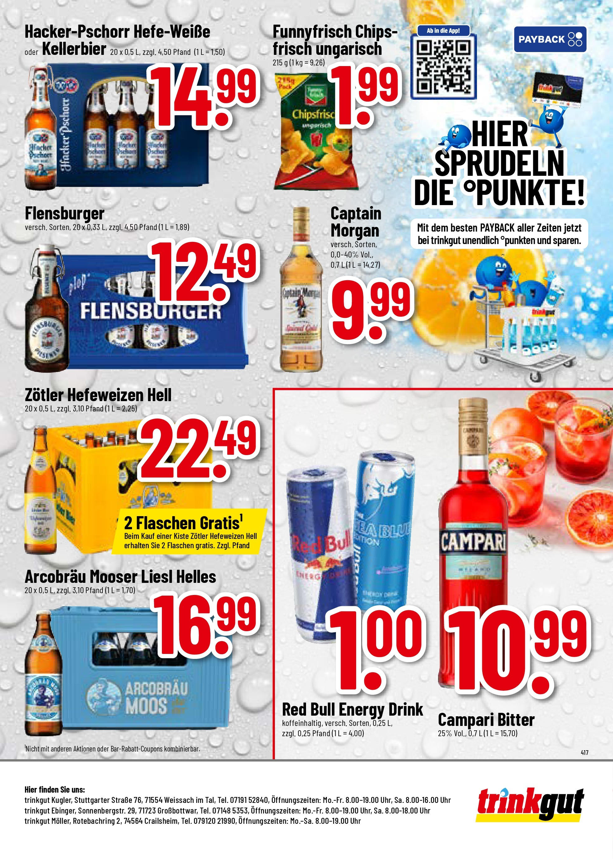 Trinkgut prospekt Crailsheim	 (ab 22.06.2025) » Angebote online | Seite: 8 | Produkte: Red bull, Campari, Flensburger, Uhr