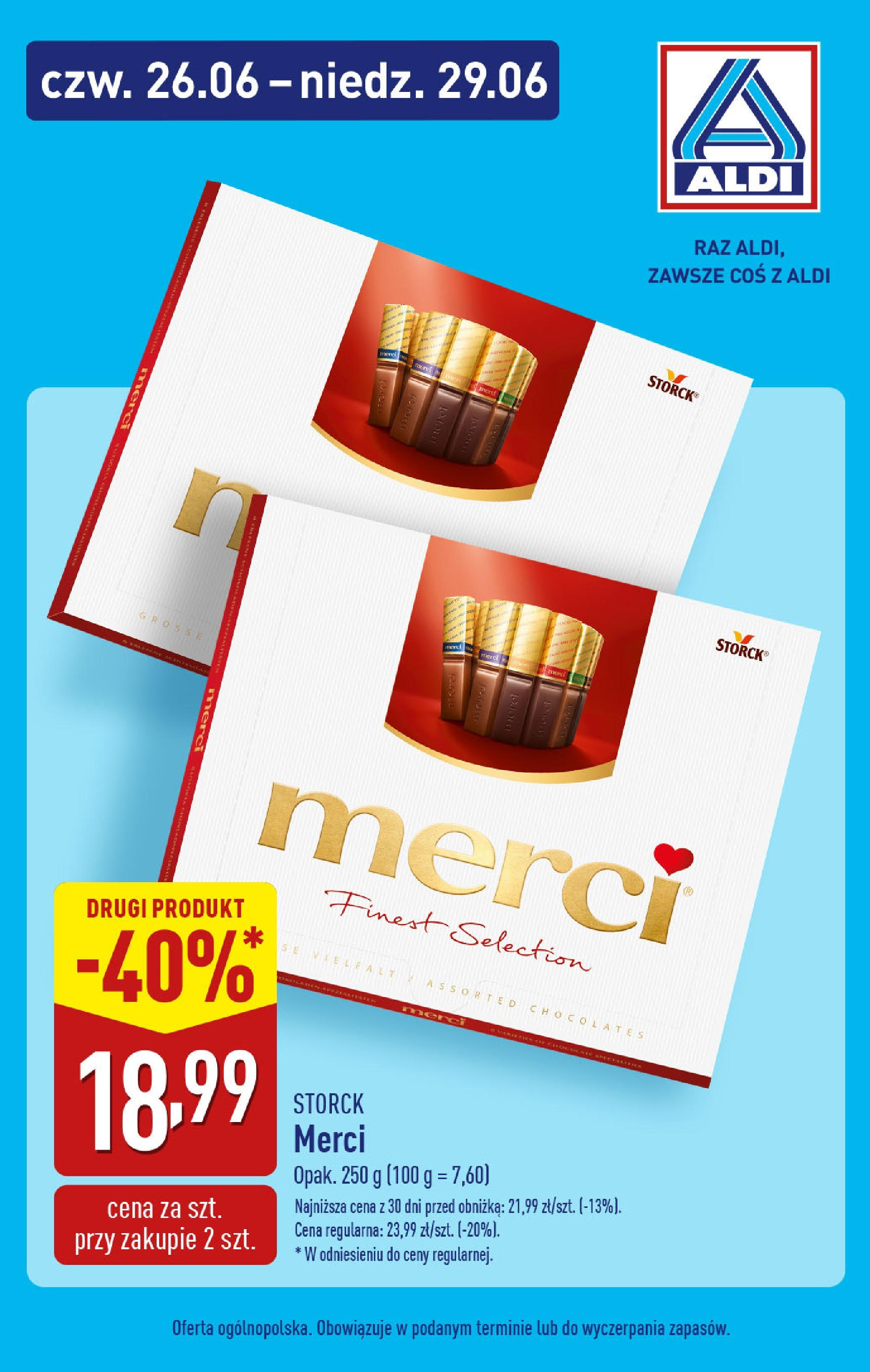 Aldi Gazetka - Promocja weekend od 26.06.2025 - Ulotka PDF, promocje | Strona: 4 | Produkty: Merci