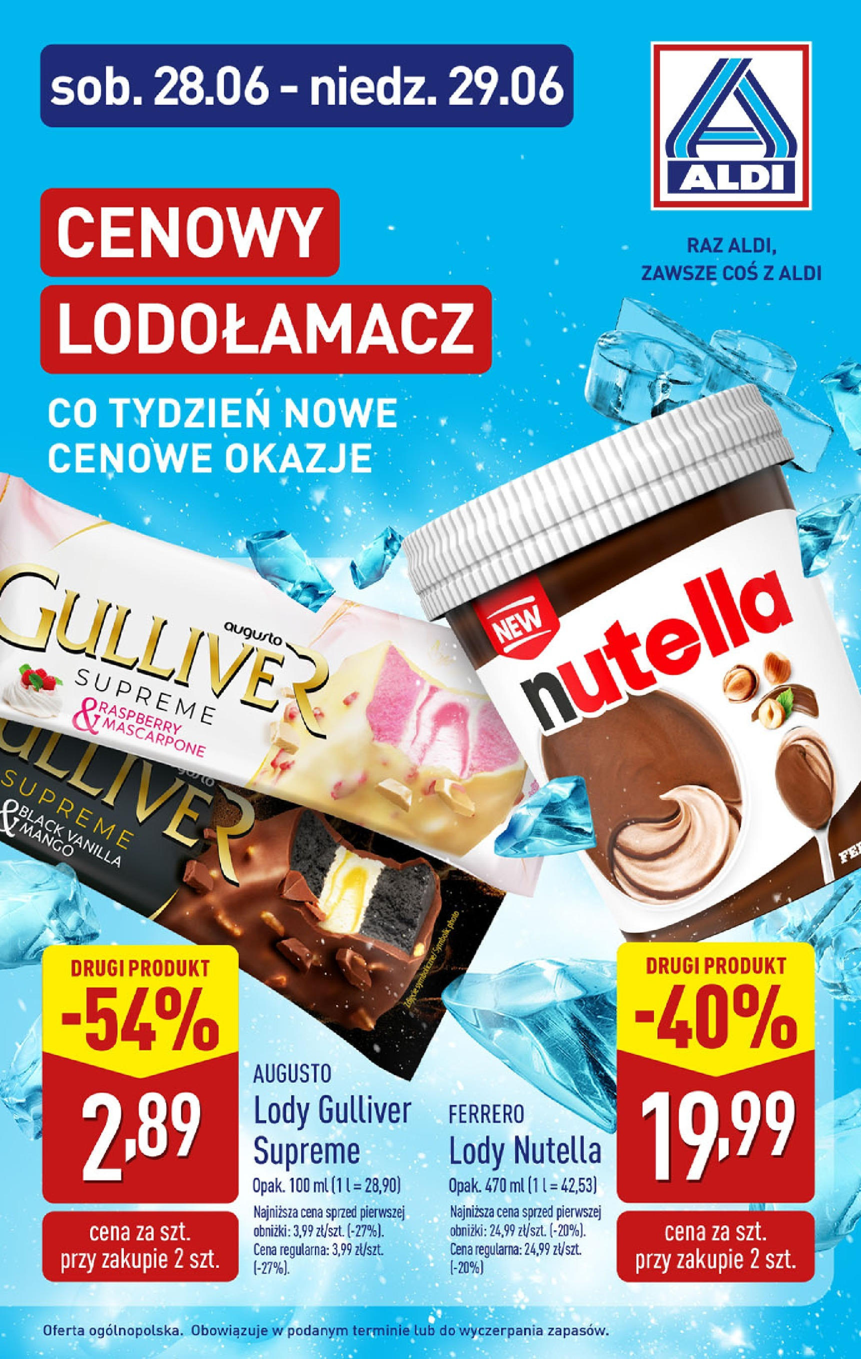 Aldi Gazetka - Promocja weekend od 28.06.2025 - Ulotka PDF, promocje | Strona: 7 | Produkty: Mango, Nutella, Lody