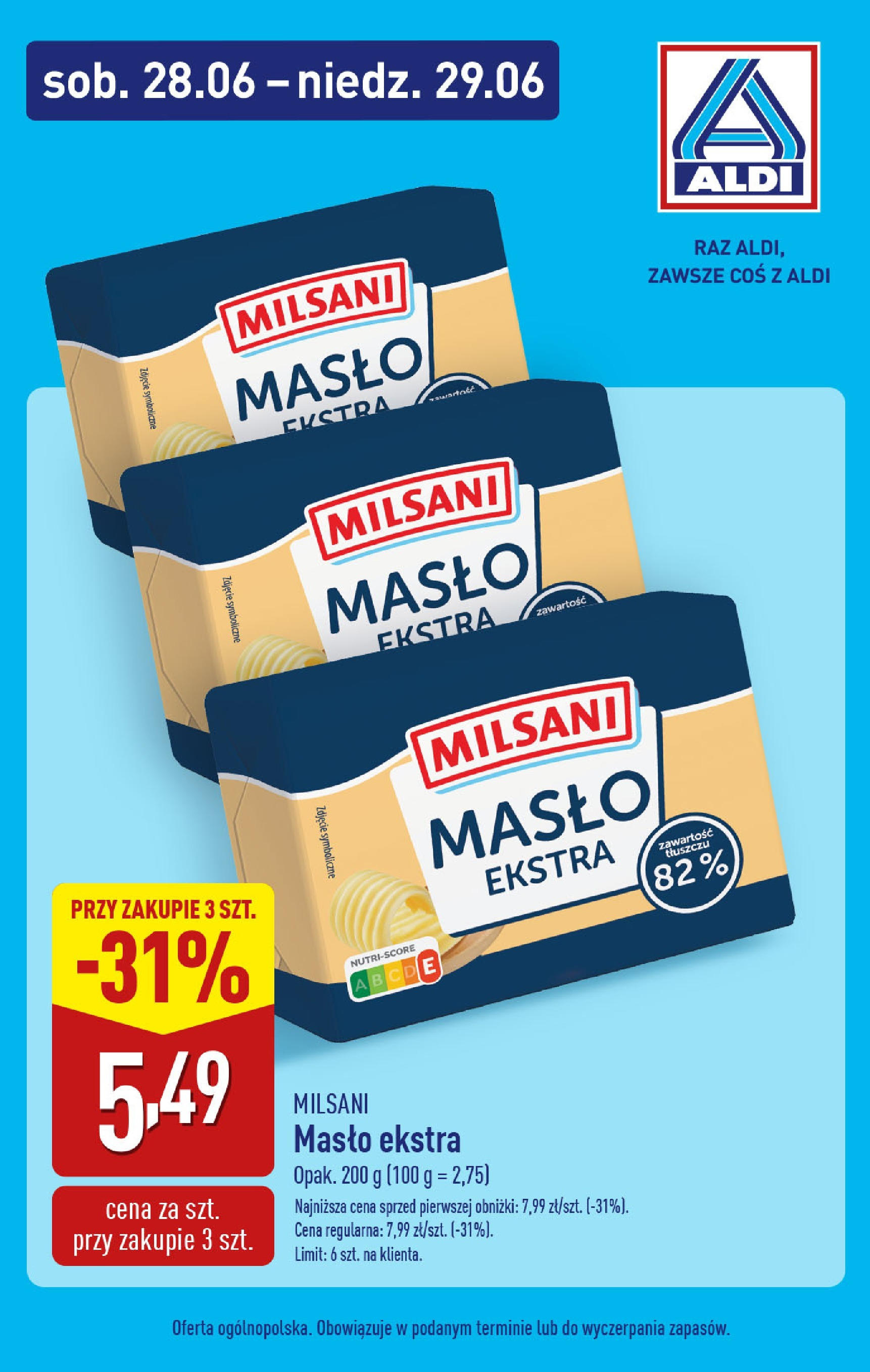 Aldi Gazetka - Promocja weekend od 28.06.2025 - Ulotka PDF, promocje | Strona: 4 | Produkty: Masło