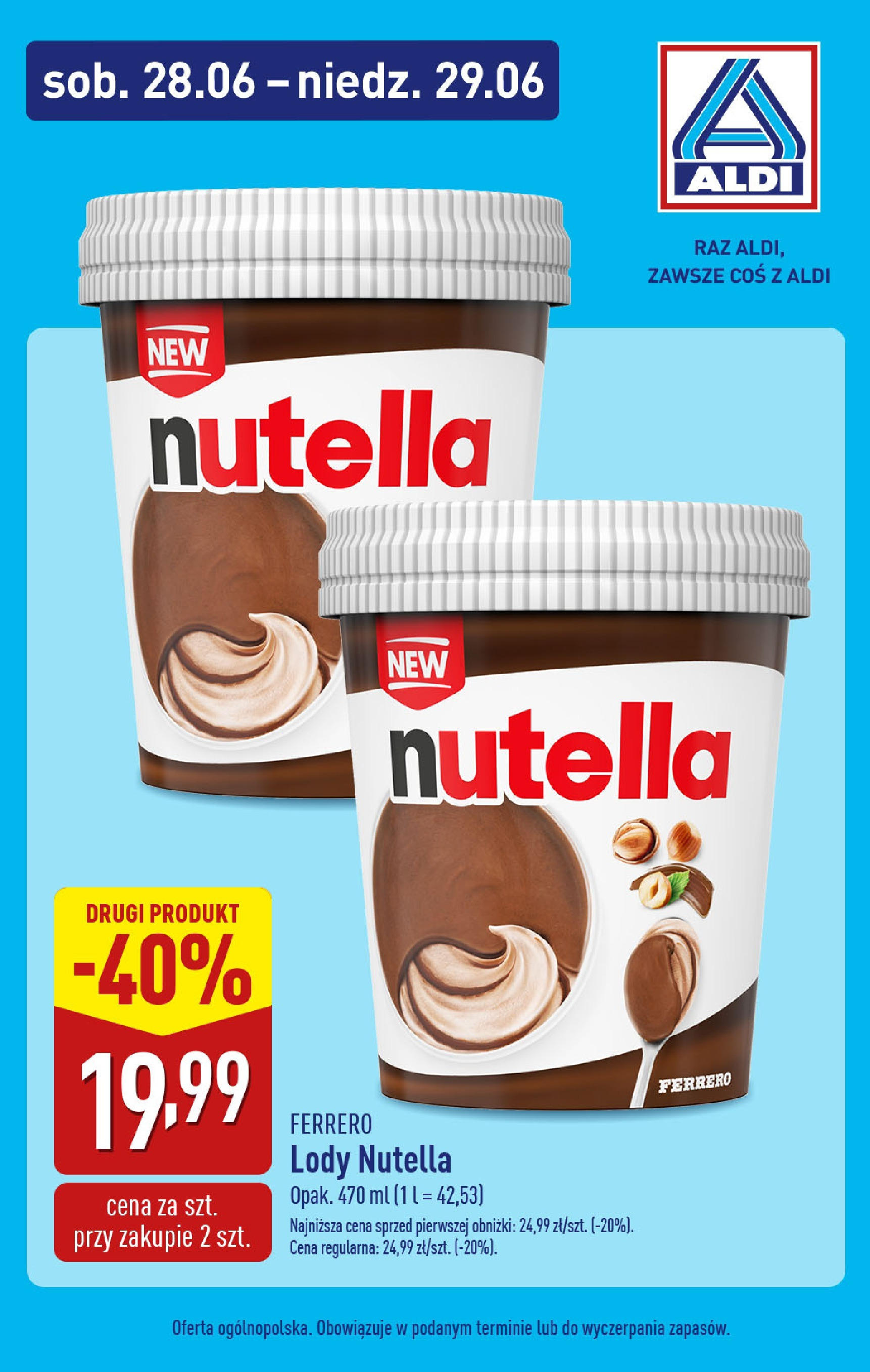 Aldi Gazetka - Promocja weekend od 28.06.2025 - Ulotka PDF, promocje | Strona: 5 | Produkty: Nutella, Lody