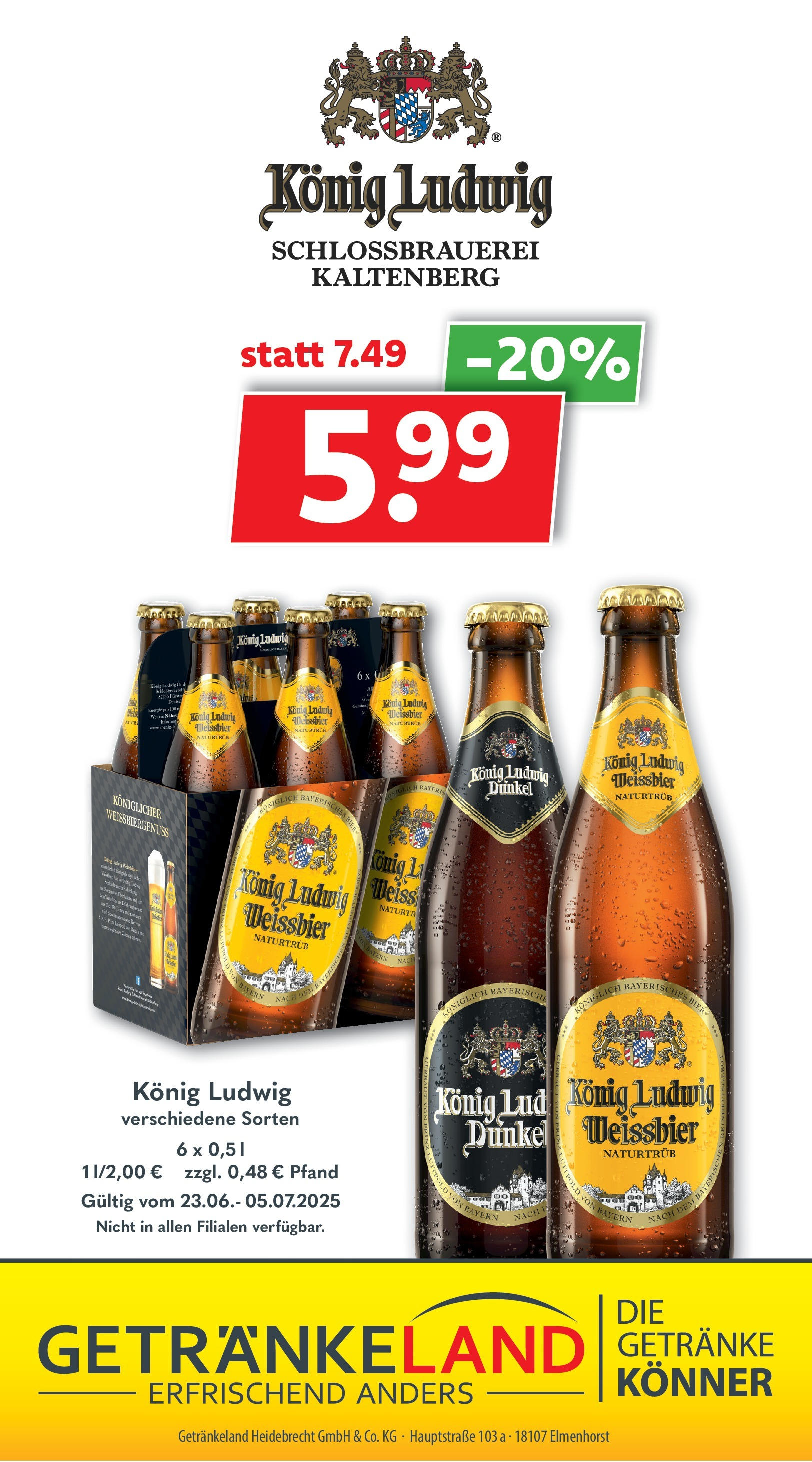 Getränkeland - Getränkeland: Getränkeangebote (ab 22.06.2025) zum Blättern | Seite: 2 | Produkte: Bier, Weißbier