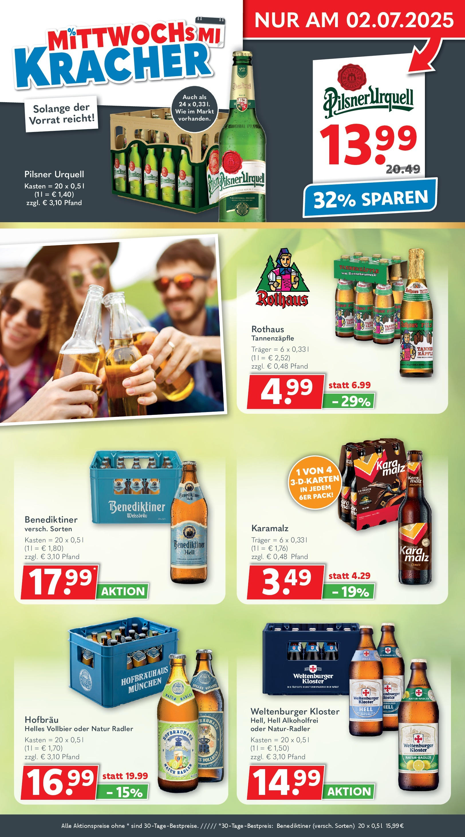 Getränkeland - Getränkeland: Getränkeangebote (ab 22.06.2025) zum Blättern | Seite: 4 | Produkte: Benediktiner hell, Radler, Pilsner urquell