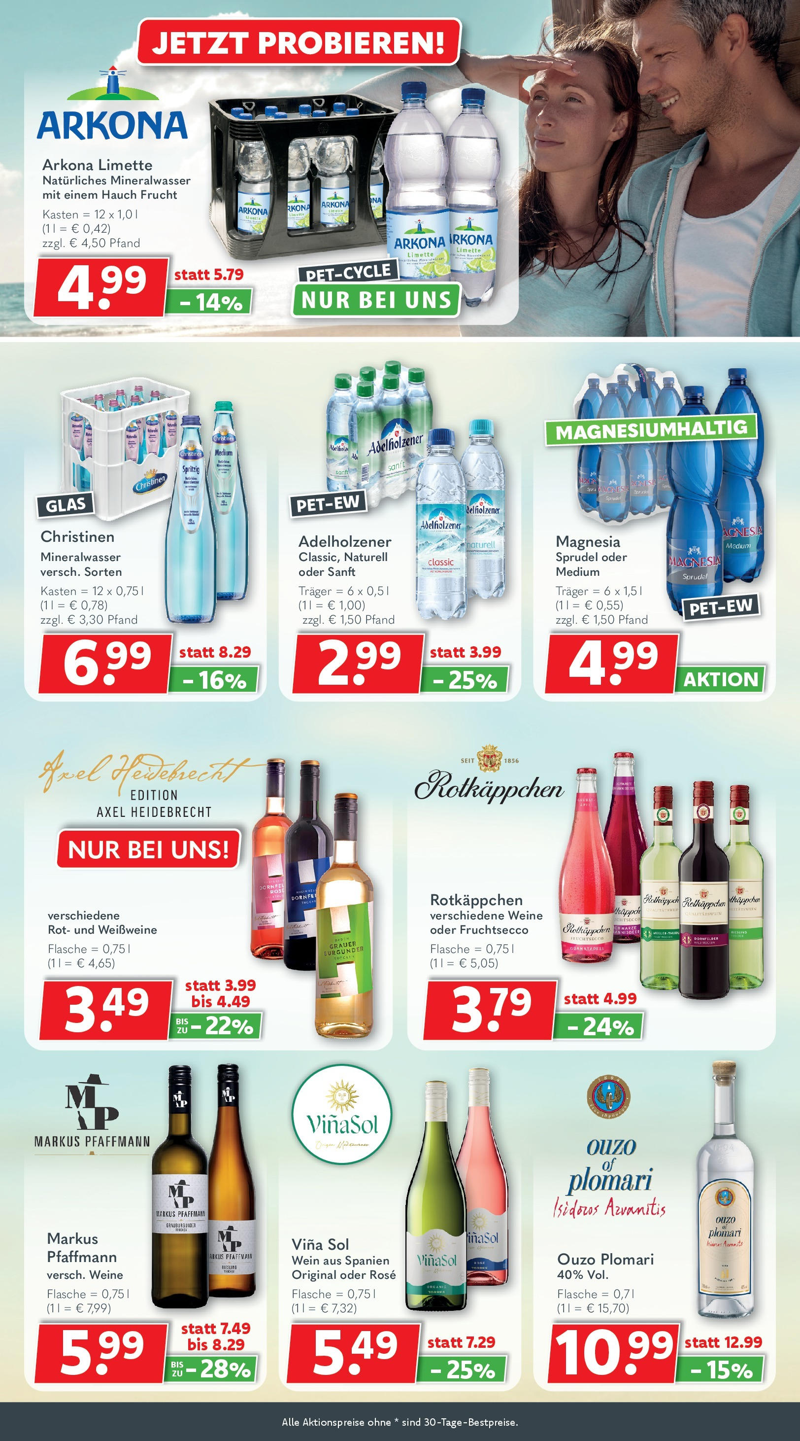 Getränkeland - Getränkeland: Getränkeangebote (ab 22.06.2025) zum Blättern | Seite: 9 | Produkte: Ouzo, Mineralwasser, Rotkäppchen, Wein