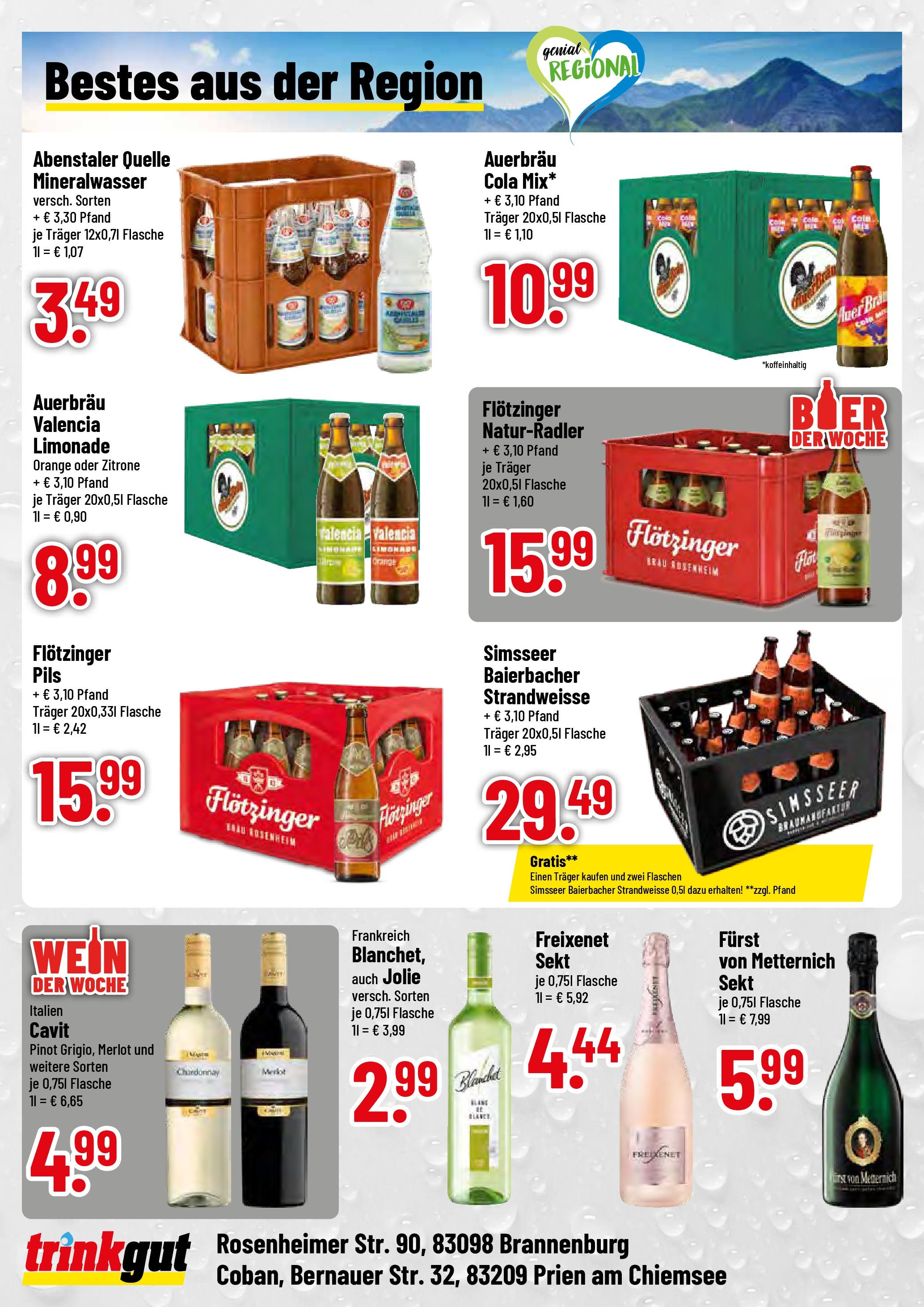Trinkgut prospekt Prien am Chiemsee	 (ab 22.06.2025) » Angebote online | Seite: 4 | Produkte: Cola, Merlot, Pils, Limonade