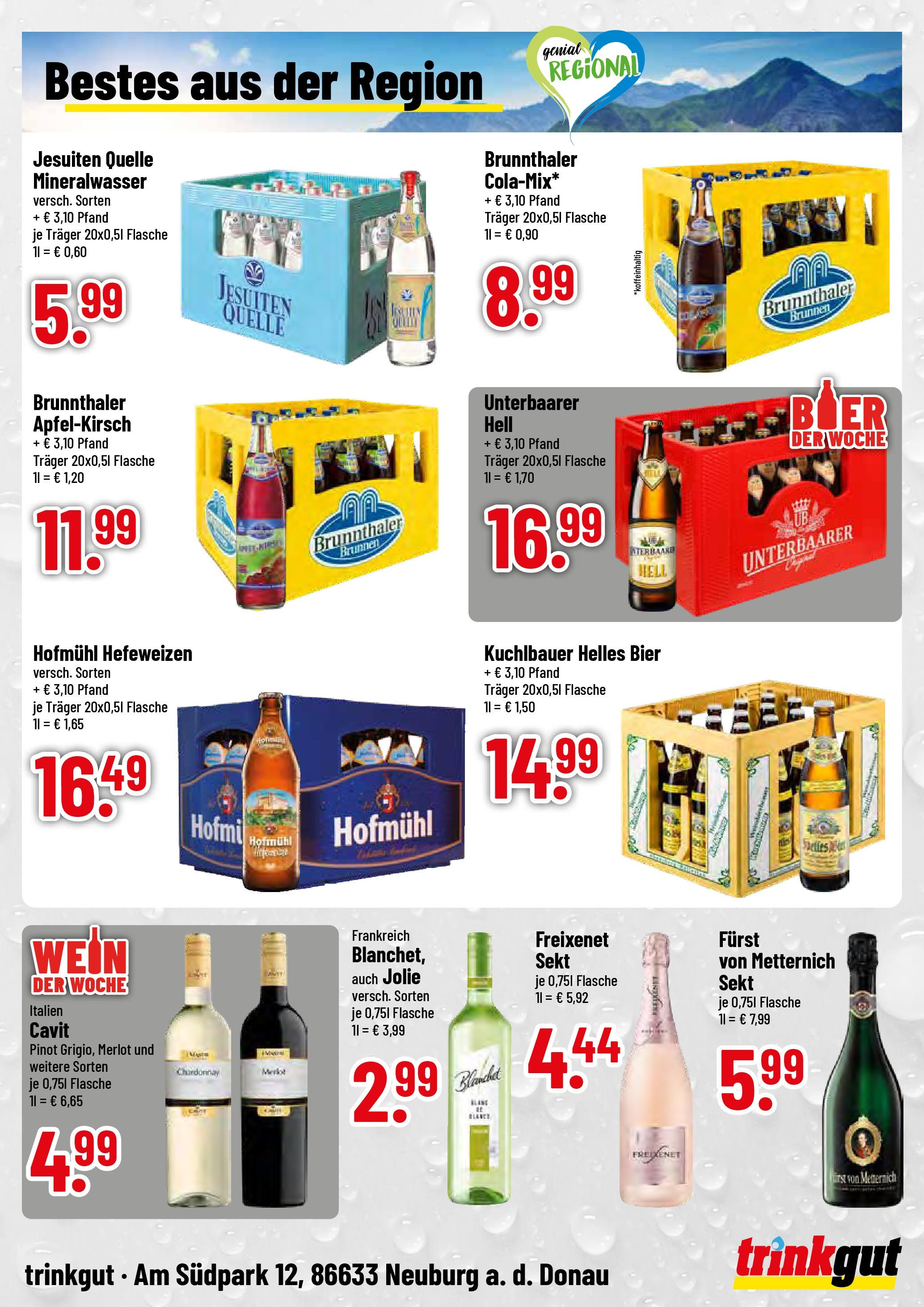 Trinkgut prospekt Neuburg an der Donau	 (ab 22.06.2025) » Angebote online | Seite: 4 | Produkte: Bier, Sekt, Merlot, Wein