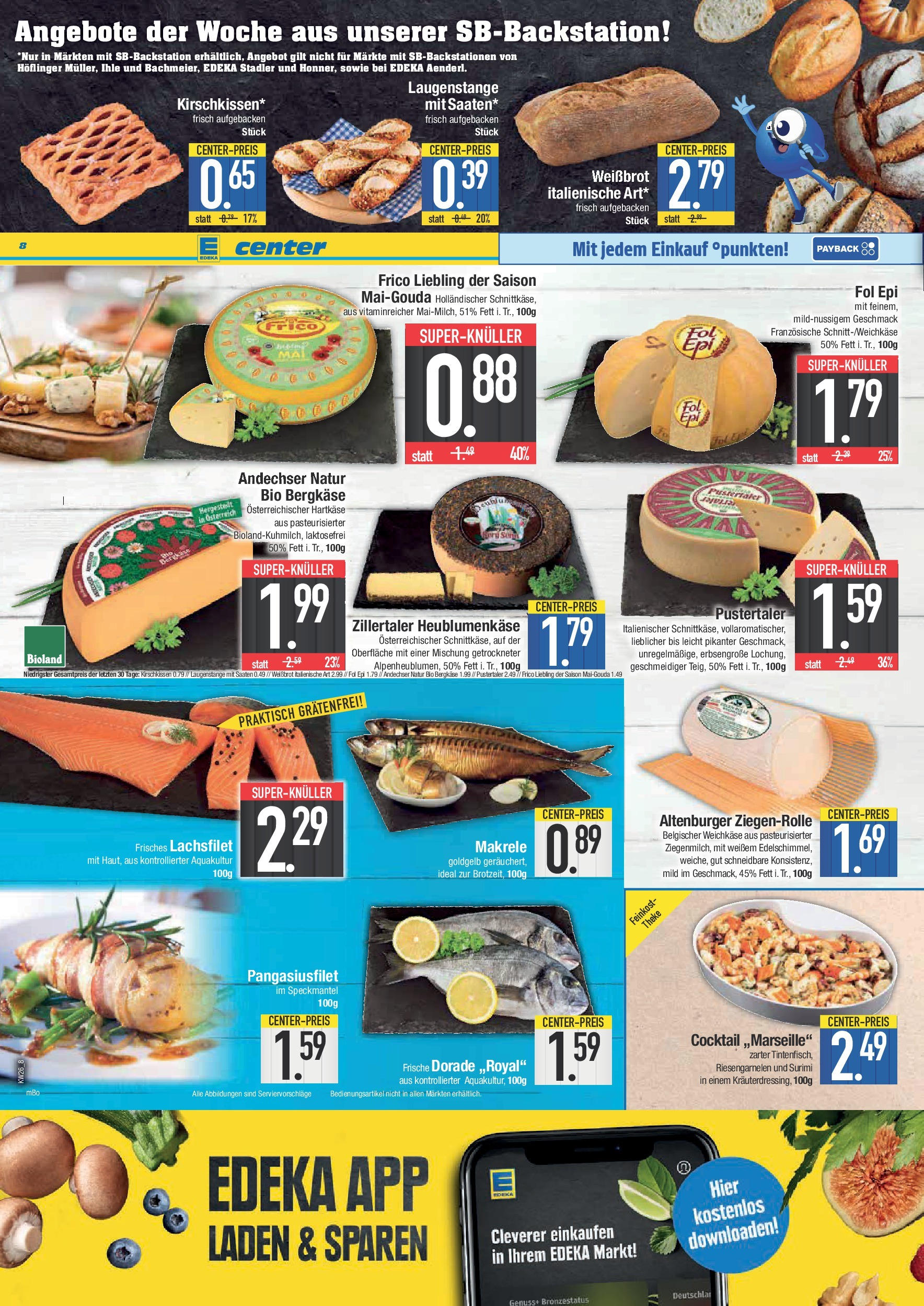 Edeka prospekt Bad Reichenhall	 (ab 22.06.2025) » Angebote Online | Seite: 8 | Produkte: Dorade, Kissen, Theke