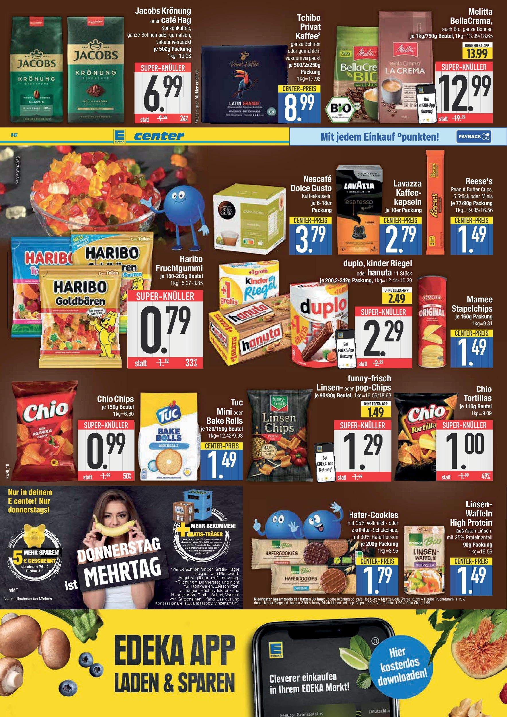 Edeka prospekt Bad Reichenhall	 (ab 22.06.2025) » Angebote Online | Seite: 16 | Produkte: Lavazza, Waffeln, Chips, Dolce gusto