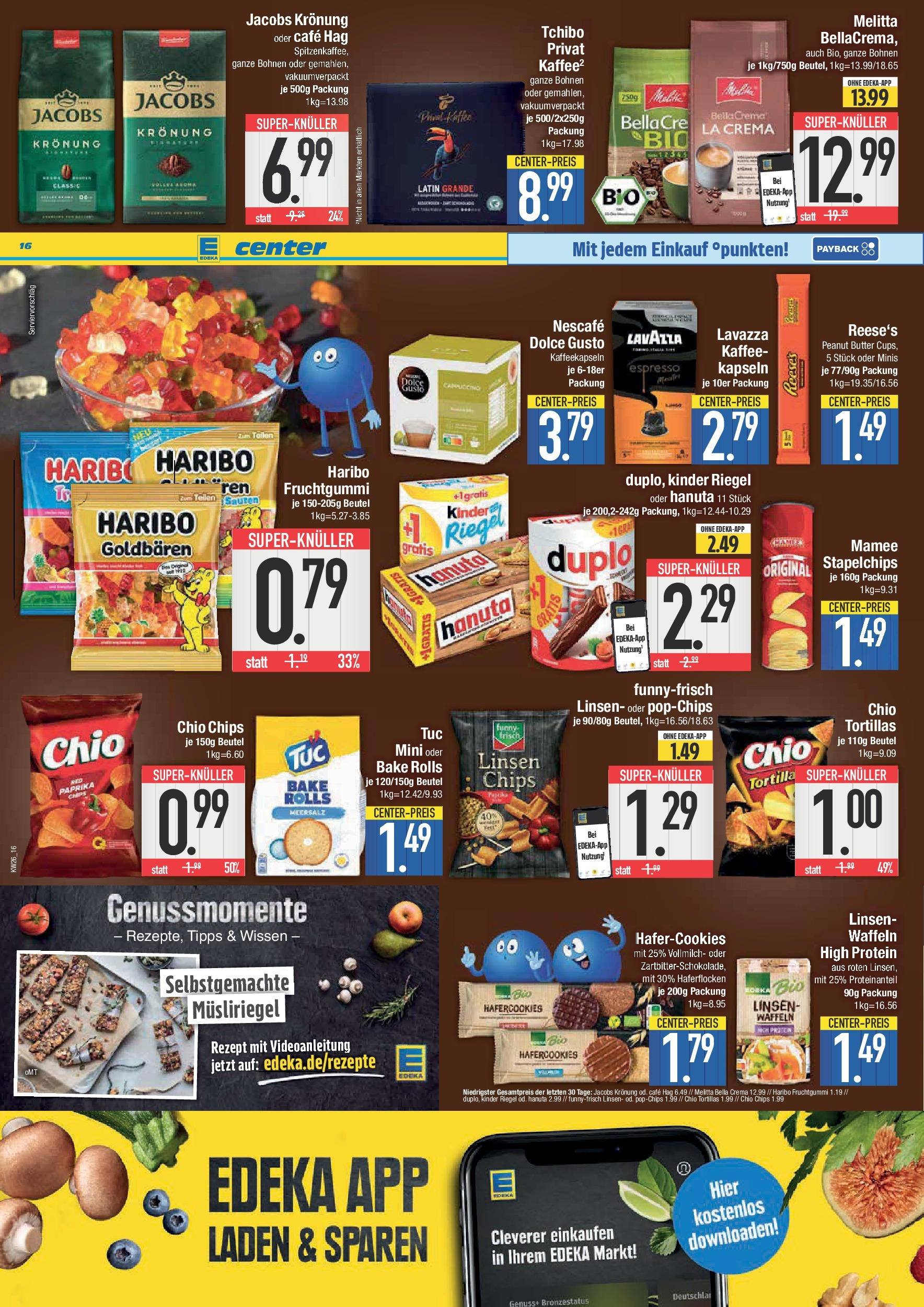 Edeka prospekt Ingolstadt	 (ab 22.06.2025) » Angebote Online | Seite: 16 | Produkte: Melitta, Haribo, Kaffee, Paprika