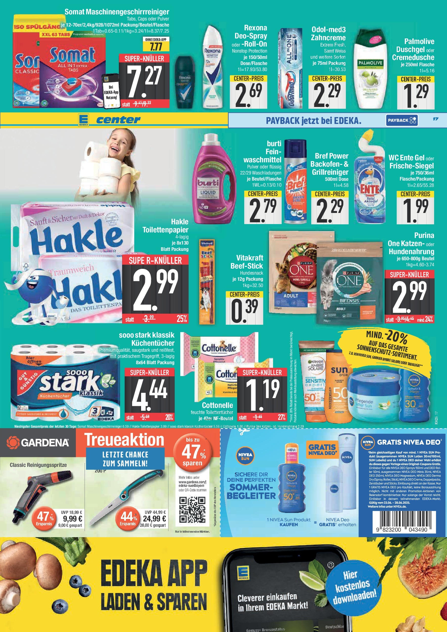 Edeka prospekt Bad Reichenhall	 (ab 22.06.2025) » Angebote Online | Seite: 17 | Produkte: Grill, Milch, Duschgel, Deospray