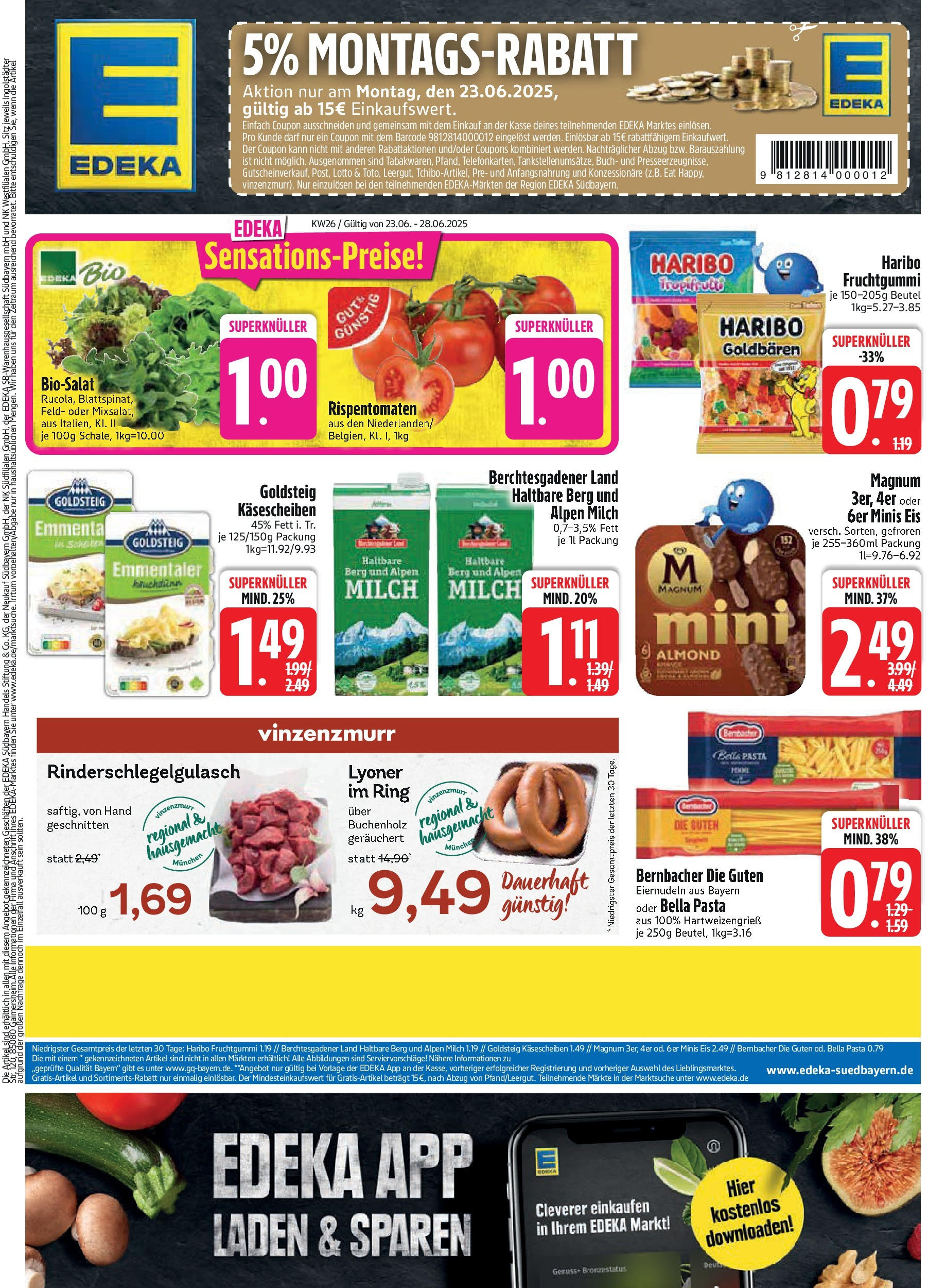 EDEKA Prospekt ab 23.06.2025 - Prospekt Murnau Online