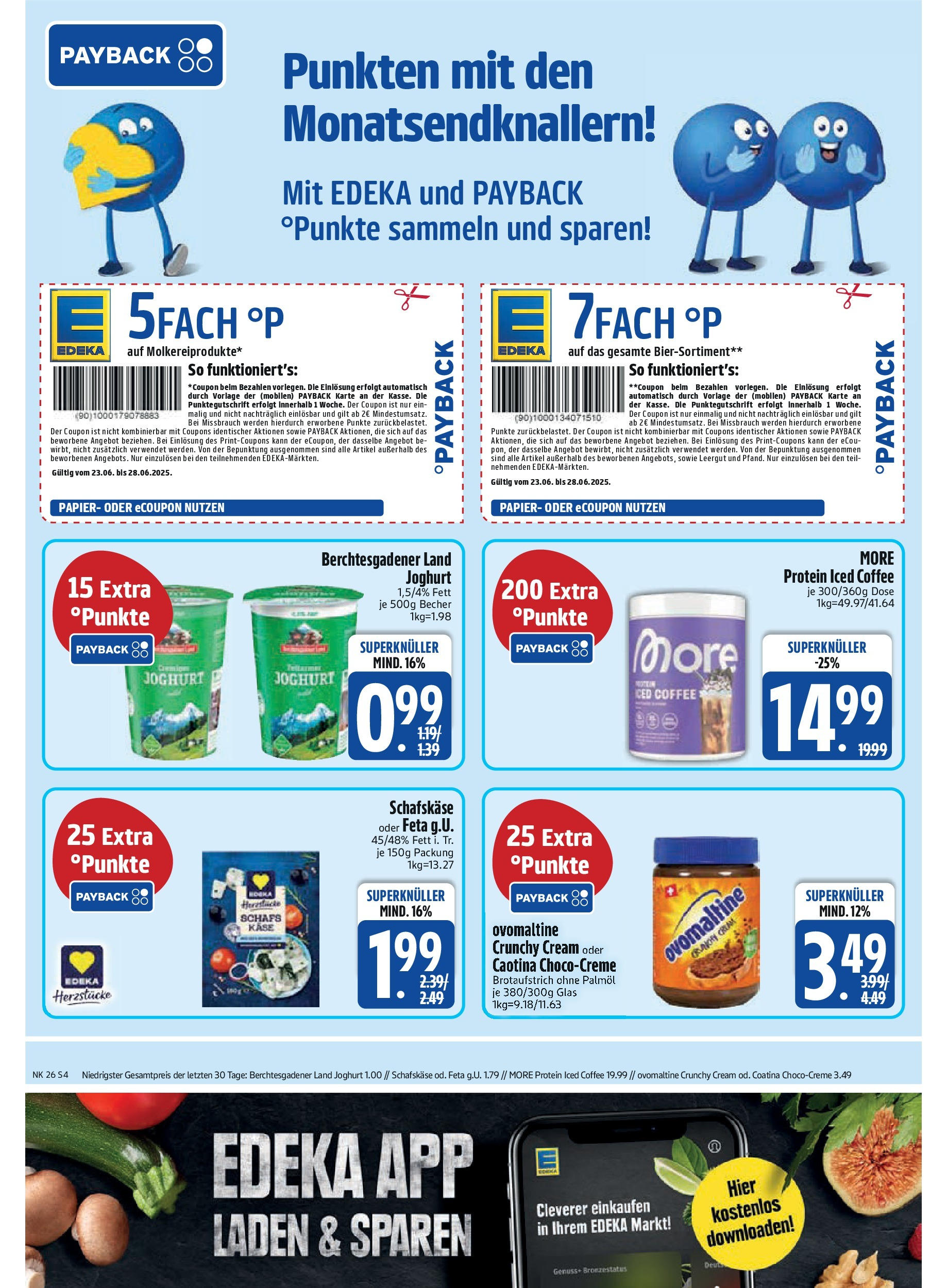 Edeka prospekt Trostberg	 (ab 22.06.2025) » Angebote Online | Seite: 4 | Produkte: Ovomaltine, Feta, Käse, Joghurt