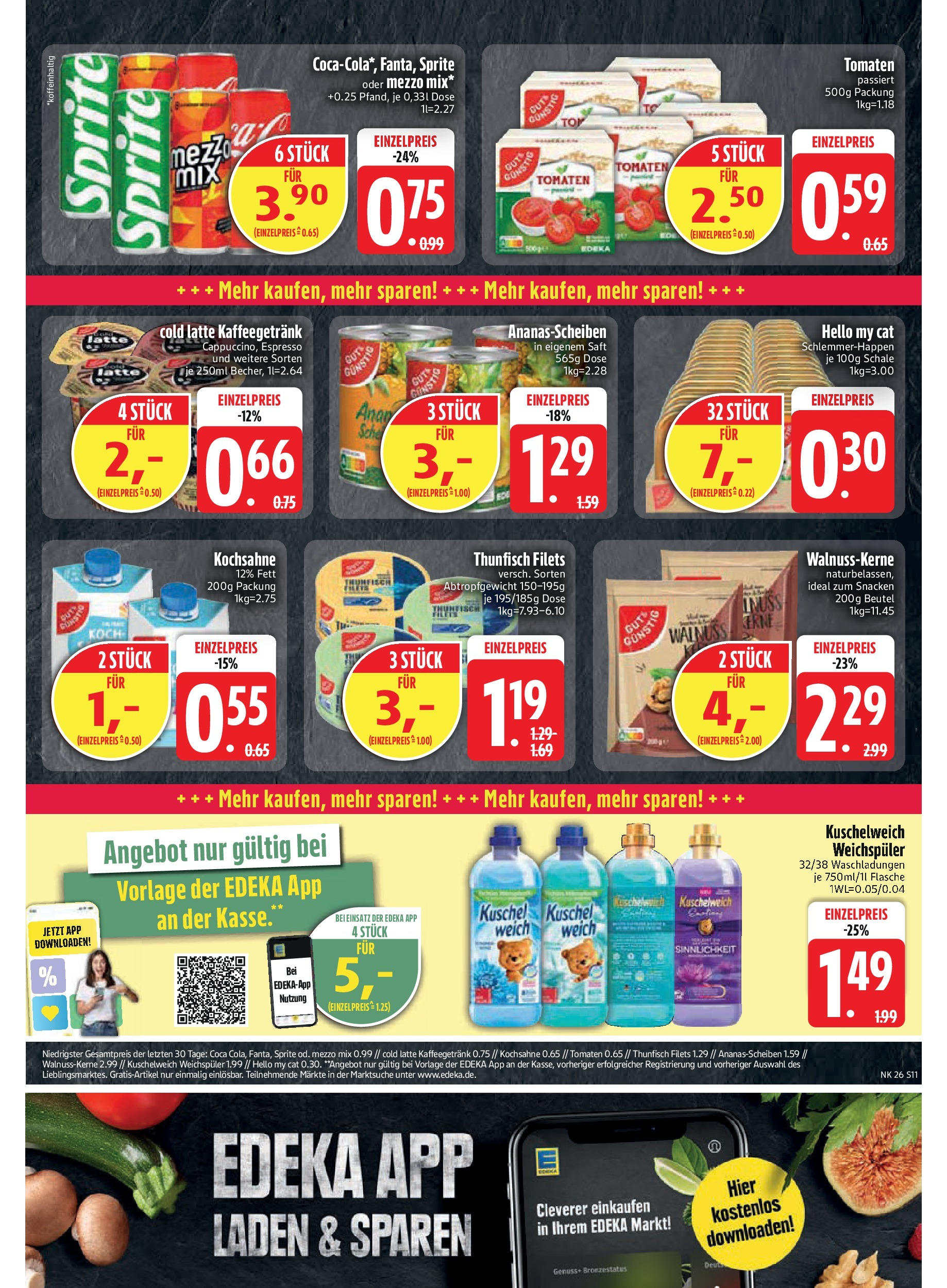 Edeka prospekt Trostberg	 (ab 22.06.2025) » Angebote Online | Seite: 11 | Produkte: Sprite, Thunfisch, Kuschelweich, Tomaten
