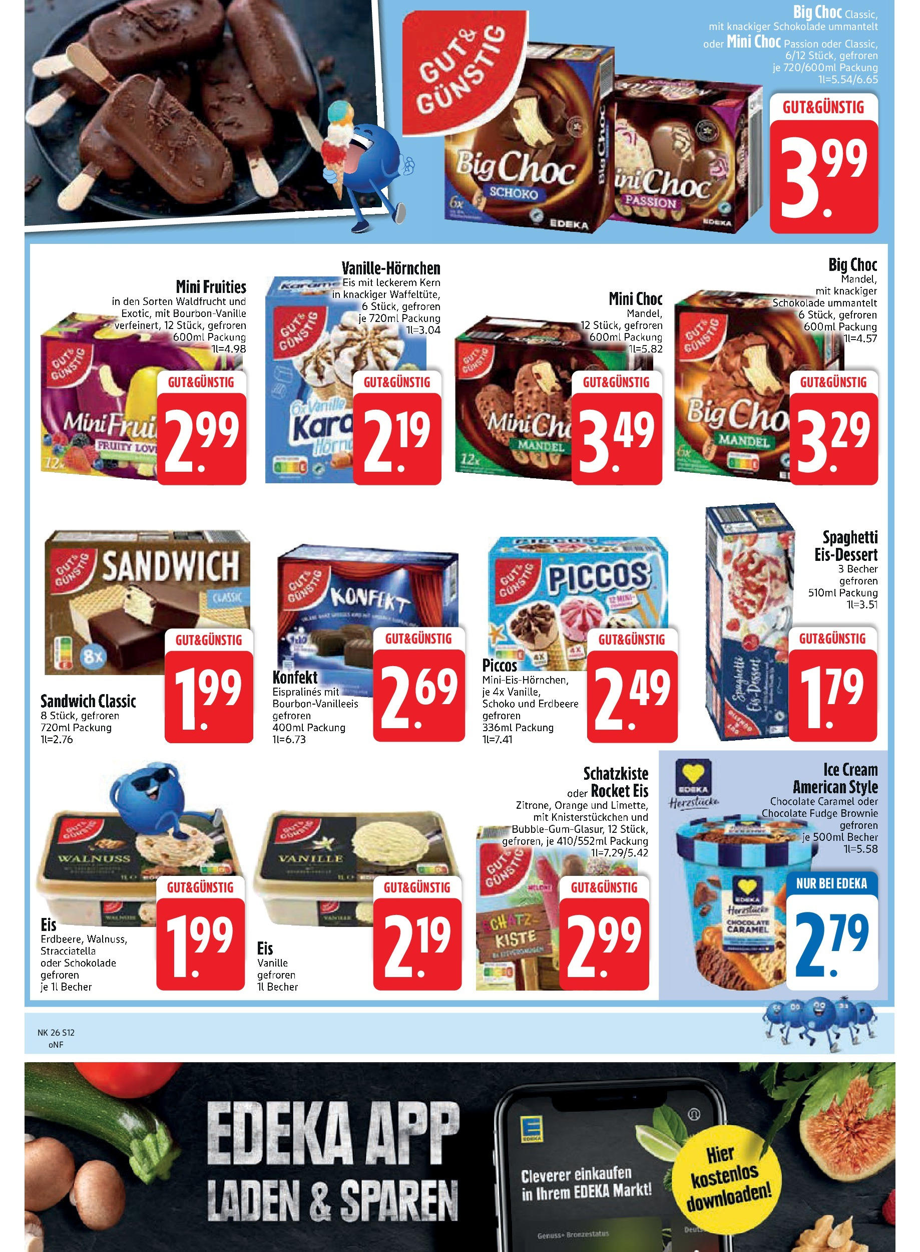Edeka prospekt Trostberg	 (ab 22.06.2025) » Angebote Online | Seite: 12 | Produkte: Schokolade, Eis