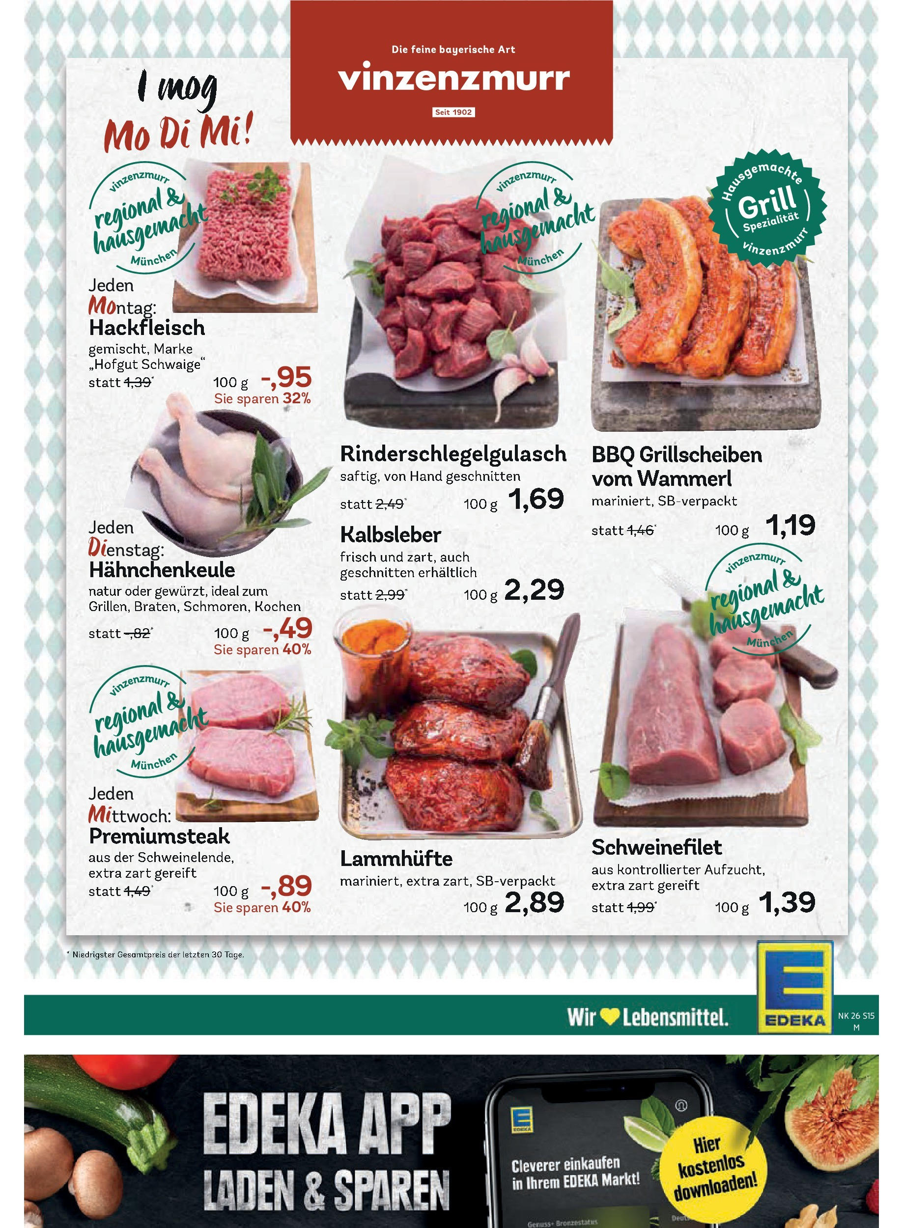 Edeka prospekt Murnau	 (ab 23.06.2025) » Angebote Online | Seite: 15 | Produkte: Grill, Kalbsleber, Schweinefilet, Steak
