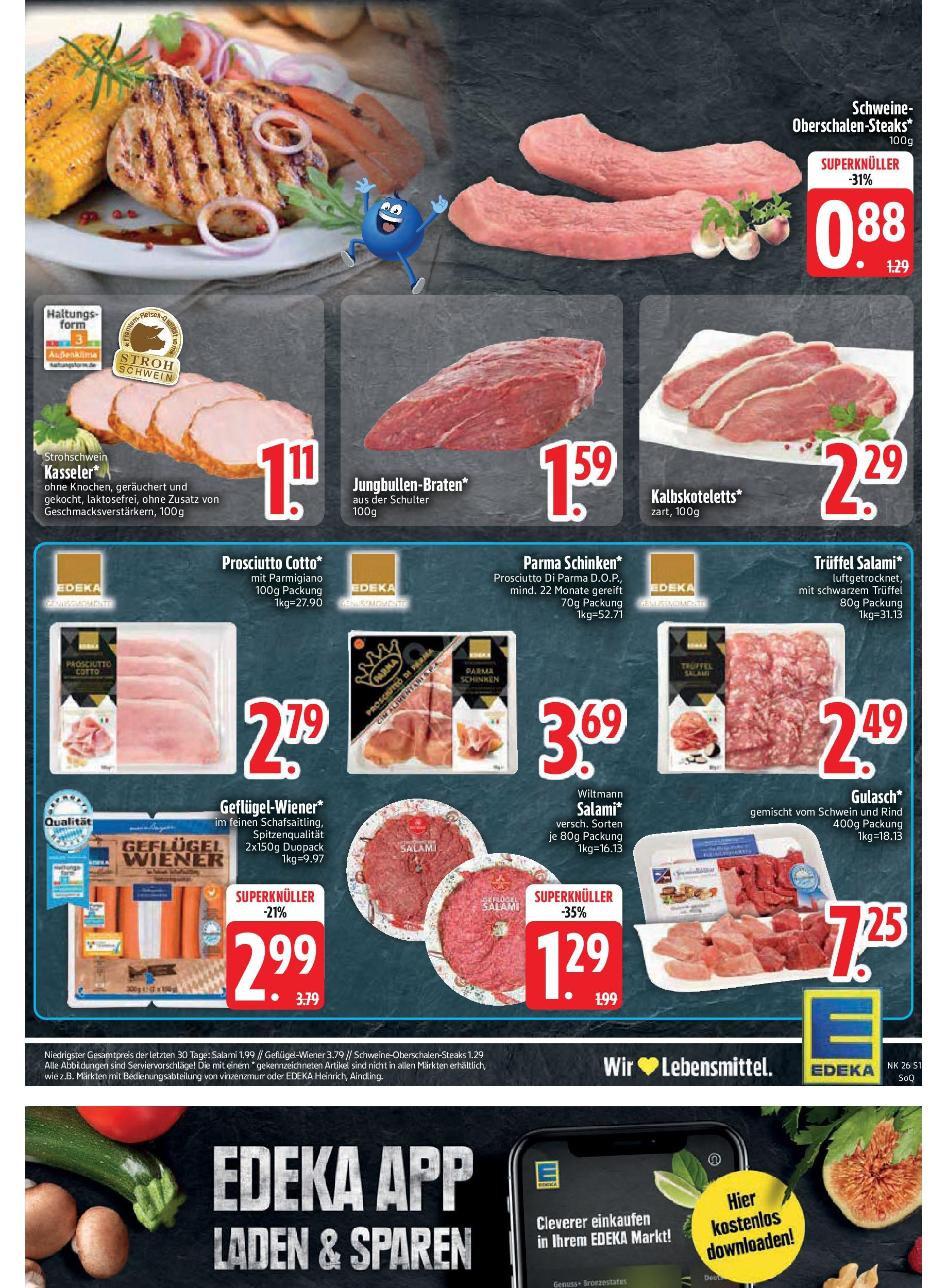 Edeka prospekt Trostberg	 (ab 22.06.2025) » Angebote Online | Seite: 15 | Produkte: Salami, Schinken
