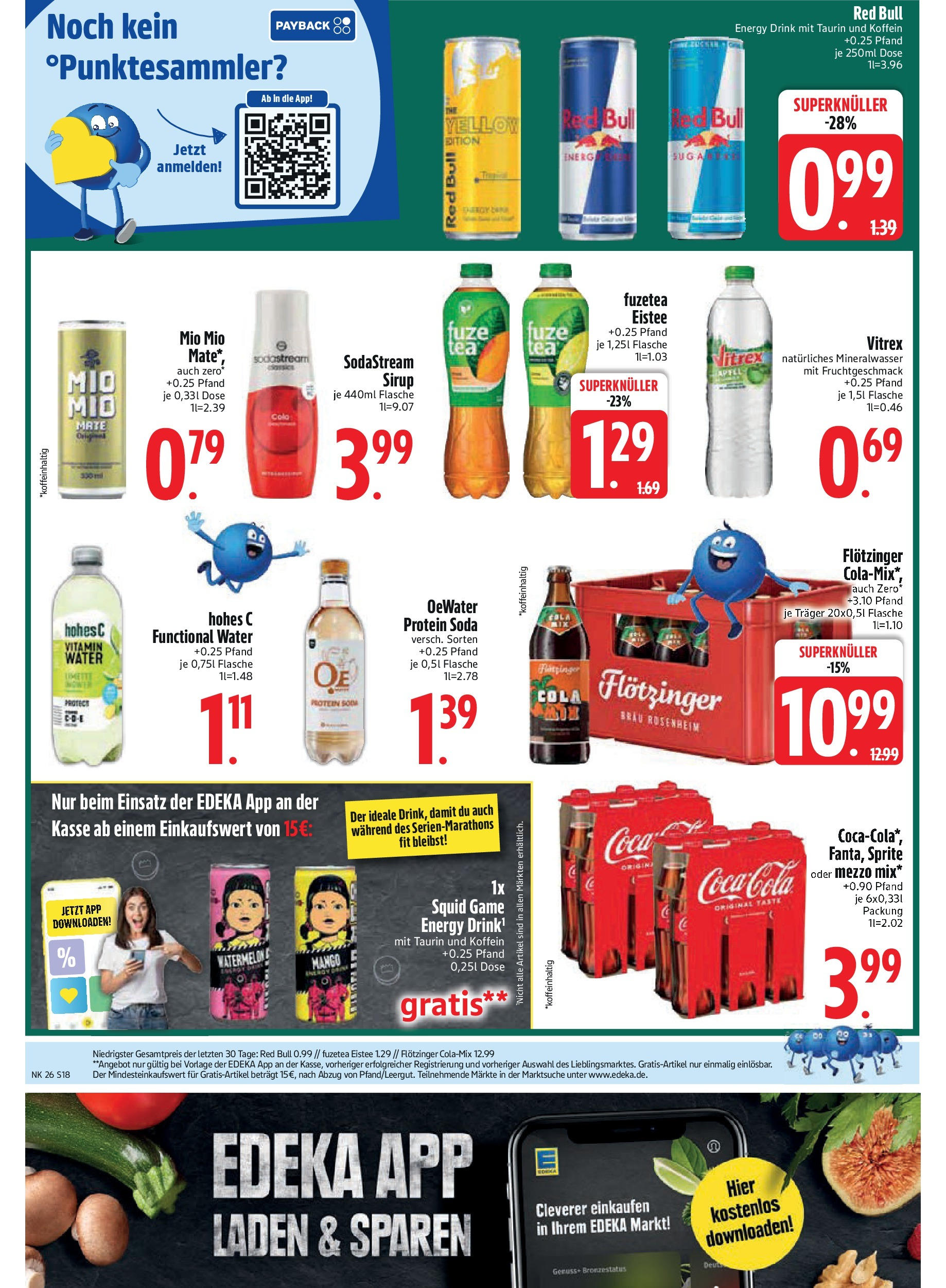 Edeka prospekt Trostberg	 (ab 22.06.2025) » Angebote Online | Seite: 18 | Produkte: Fuze tea, Red bull, Energy, Hohes c