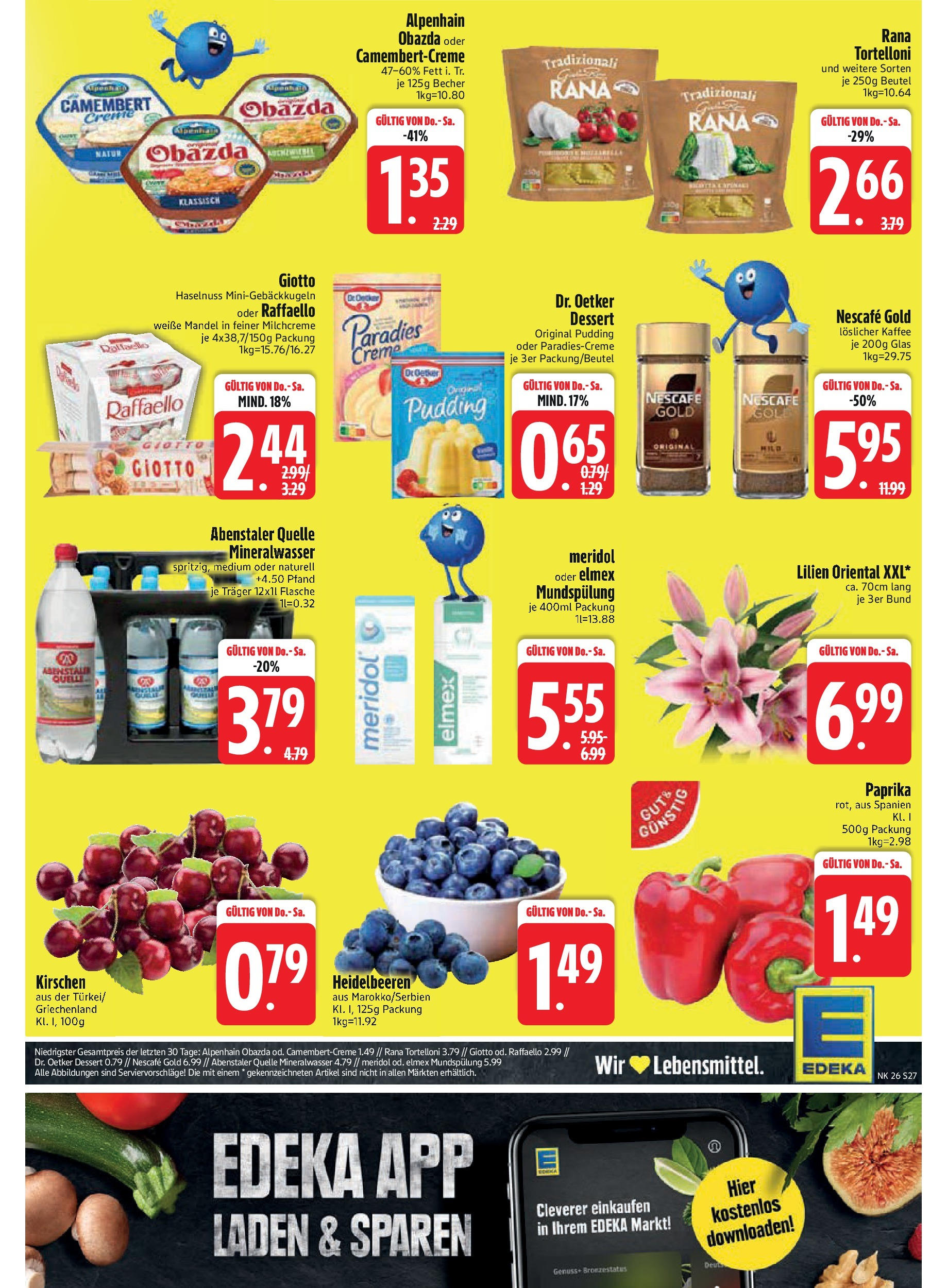 Edeka prospekt Trostberg	 (ab 22.06.2025) » Angebote Online | Seite: 27 | Produkte: Nescafe, Kaffee, Creme, Paprika