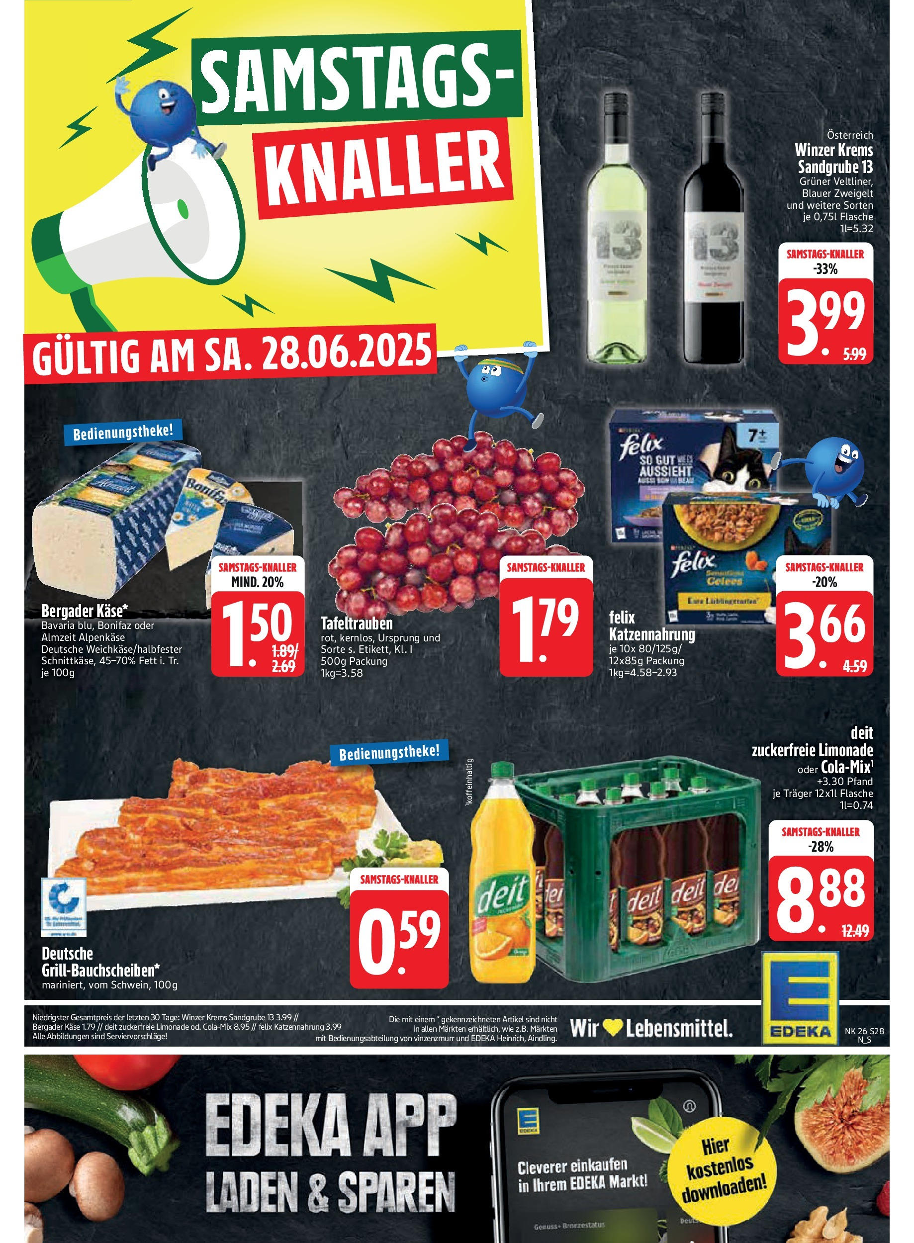 Edeka prospekt Trostberg	 (ab 22.06.2025) » Angebote Online | Seite: 28 | Produkte: Käse, Limonade