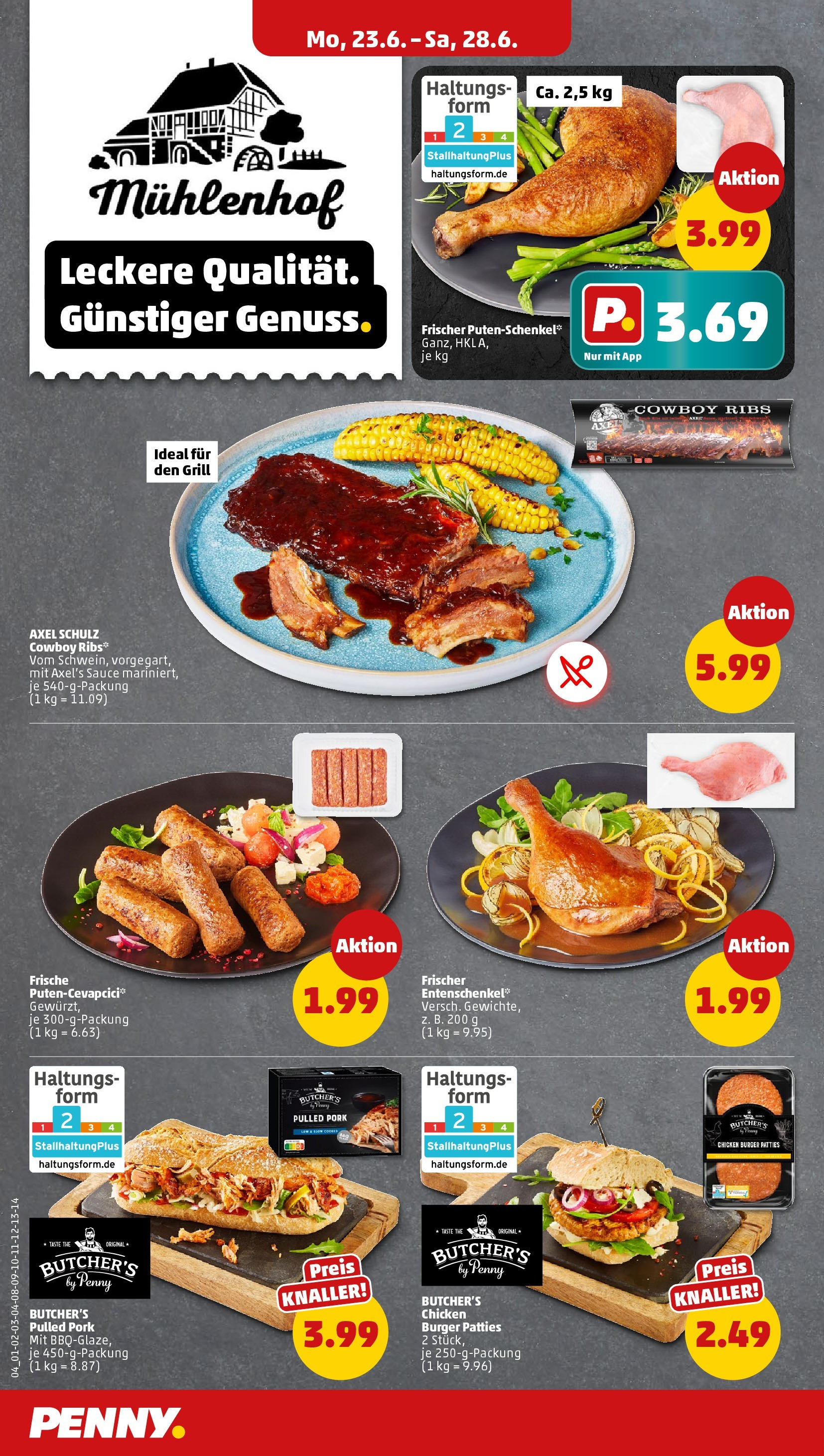 Penny Prospekt ab 22.06.2025 » Angebote Online | Seite: 4 | Produkte: Grill, Cevapcici, Burger