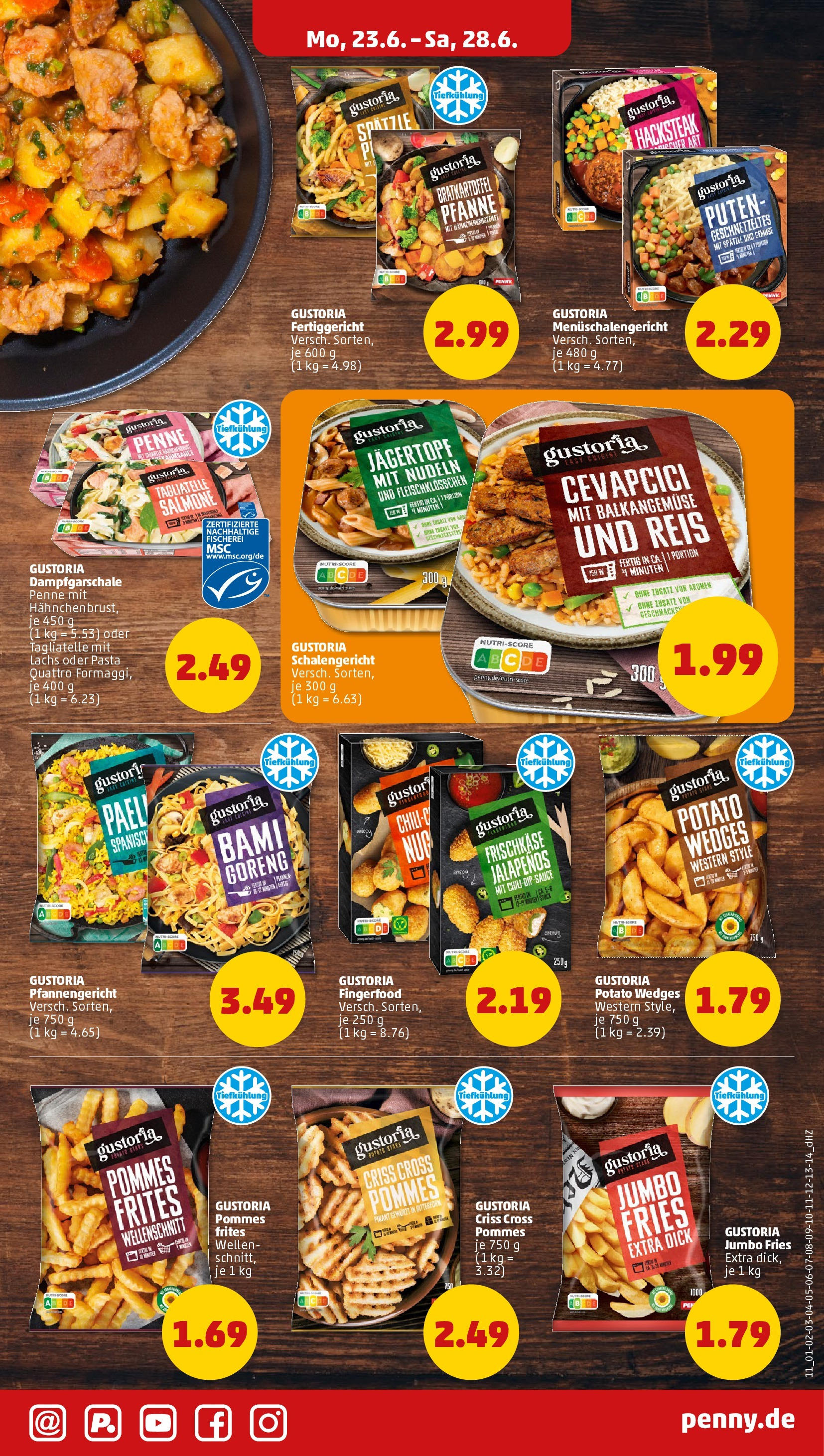 Penny Prospekt ab 22.06.2025 » Angebote Online | Seite: 11 | Produkte: Gemüse, Pasta, Reis, Frischkase