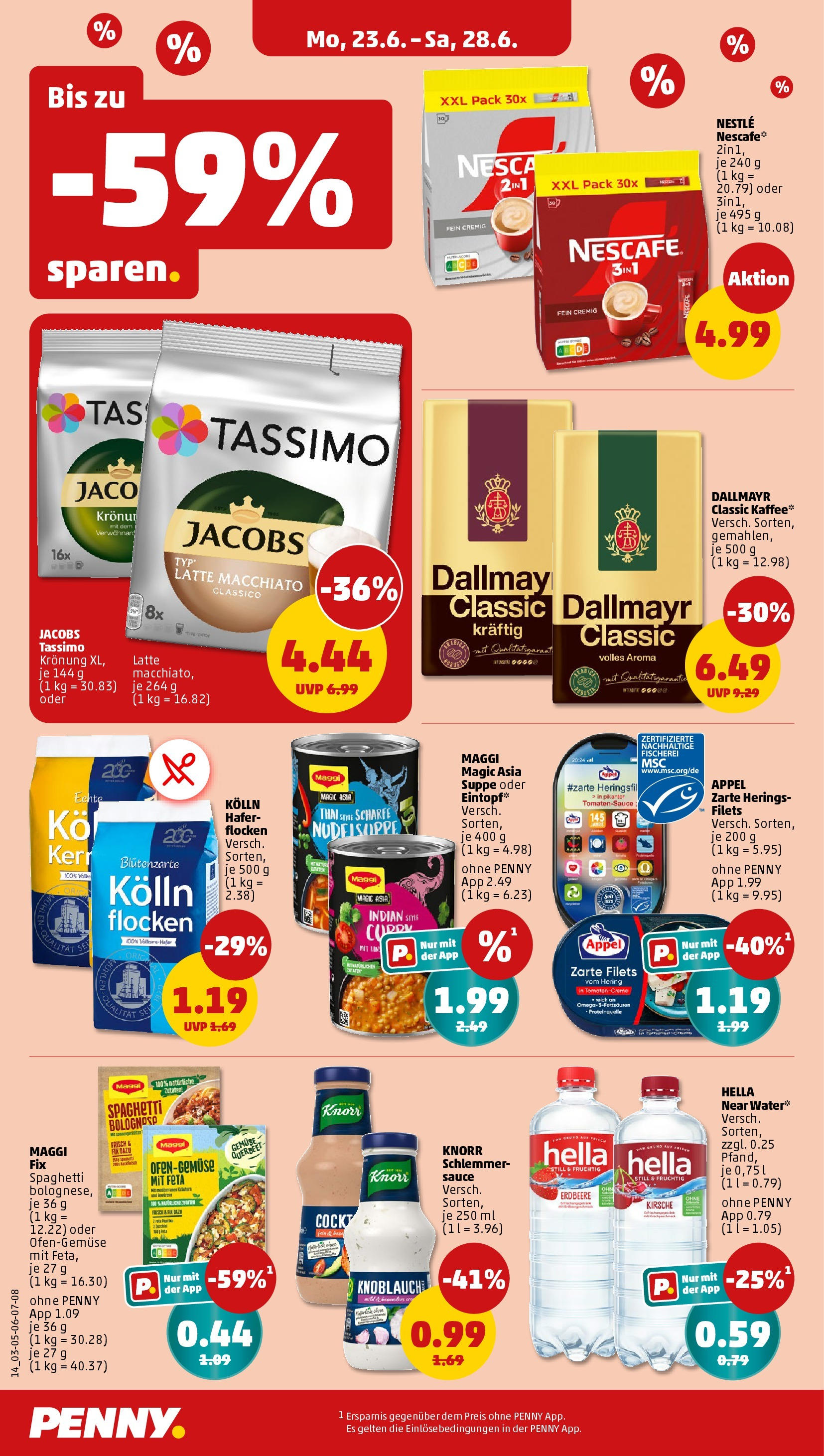 Penny Prospekt ab 22.06.2025 » Angebote Online | Seite: 14 | Produkte: Maggi, Dallmayr, Hella, Flocken