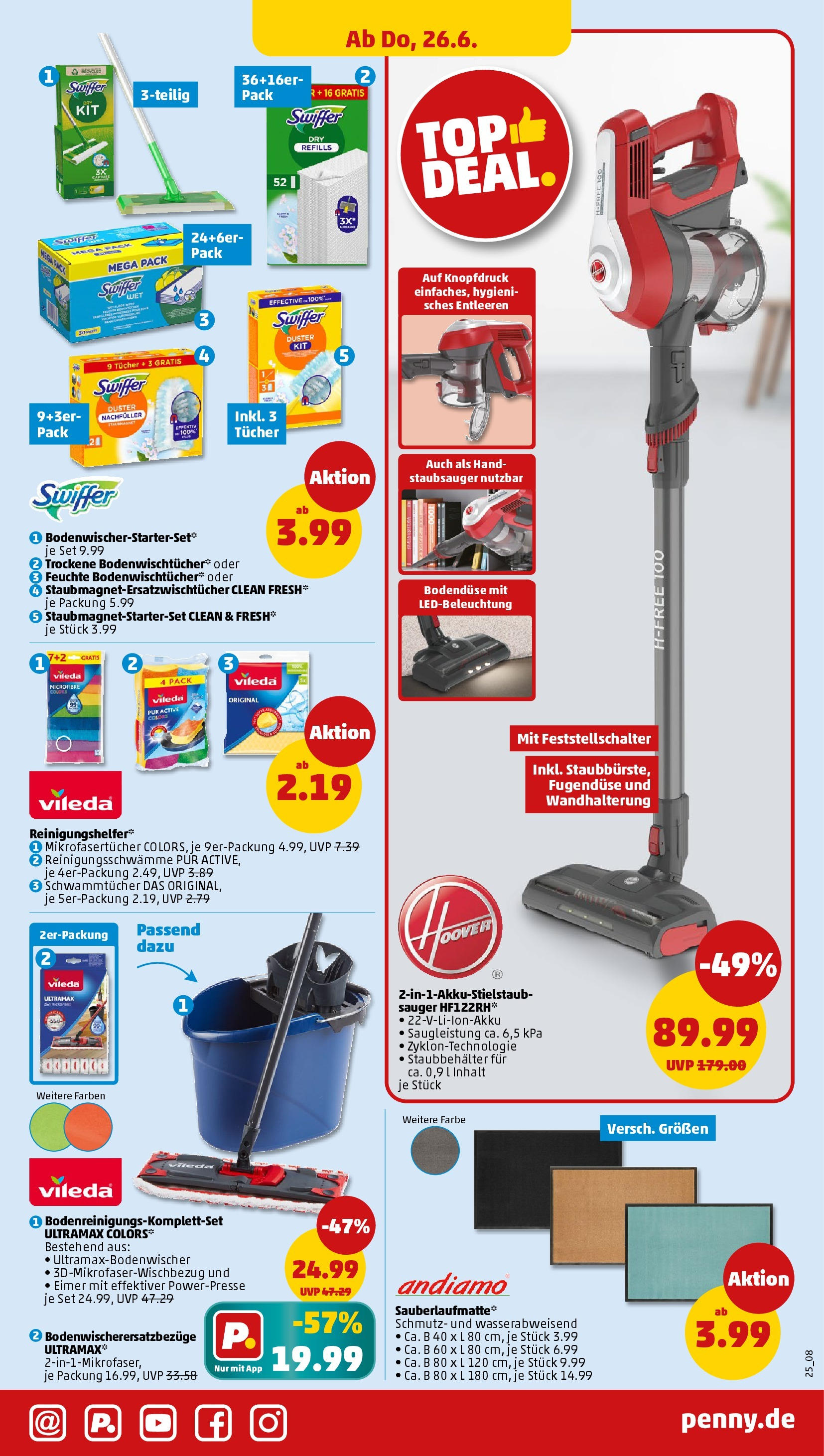 Penny Prospekt ab 22.06.2025 » Angebote Online | Seite: 25 | Produkte: Staubsauger, Swiffer