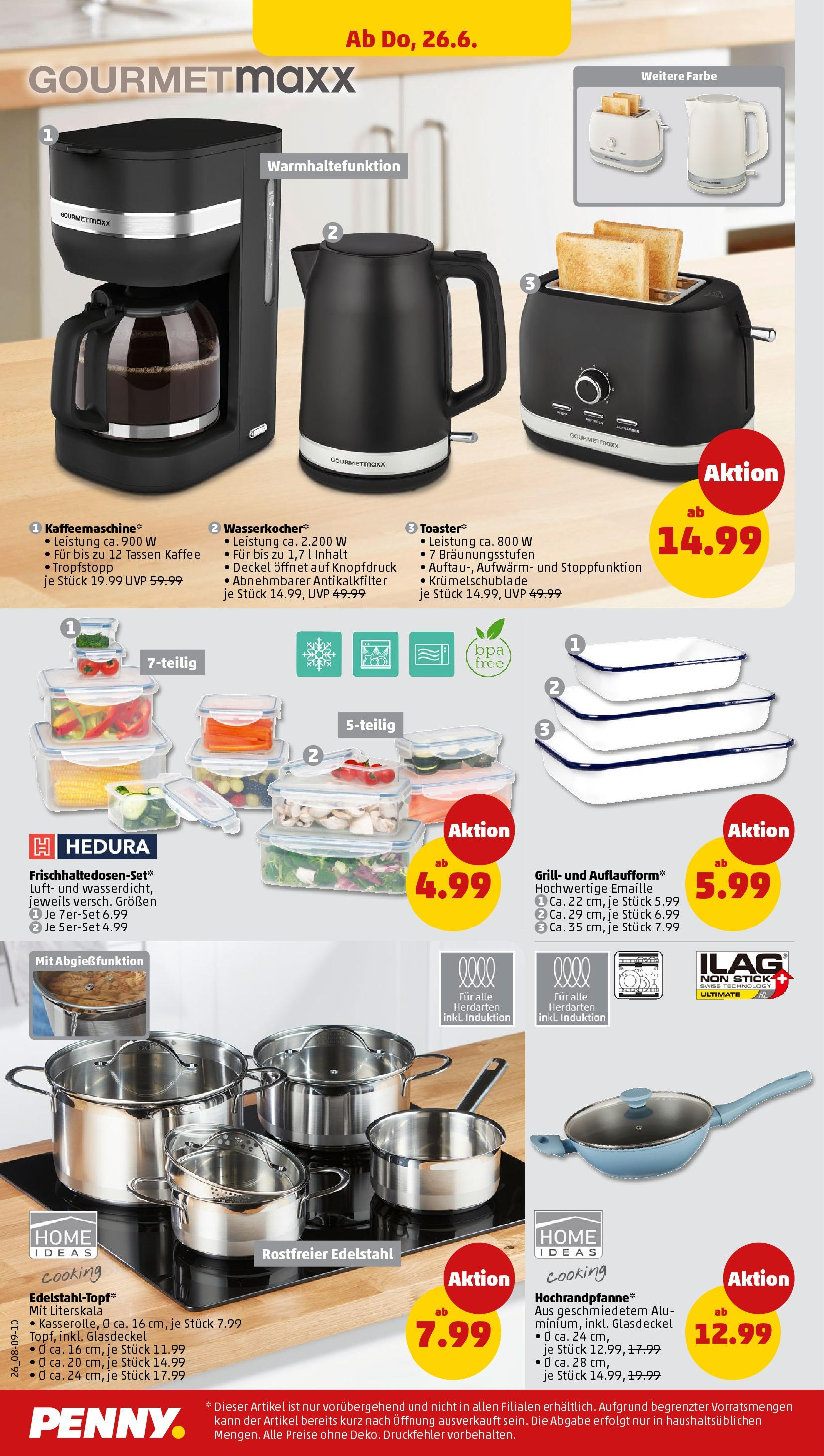 Penny Prospekt ab 22.06.2025 » Angebote Online | Seite: 26 | Produkte: Grill, Wasserkocher, Kaffee