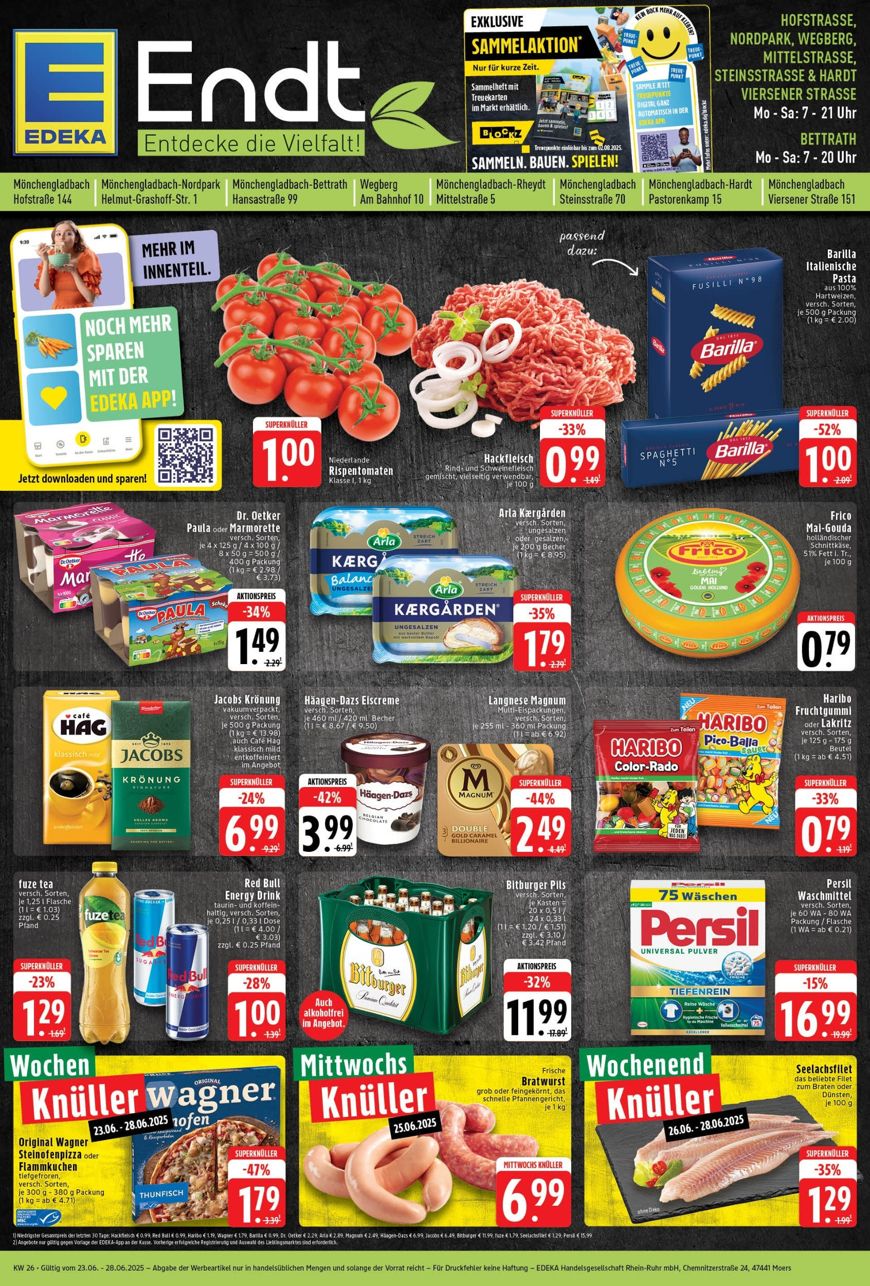 EDEKA Prospekt ab 22.06.2025 - Prospekt Wegberg Online Vorschau von dem Prospekt des Geschäftes Edeka, gültig ab dem 22.06.2025