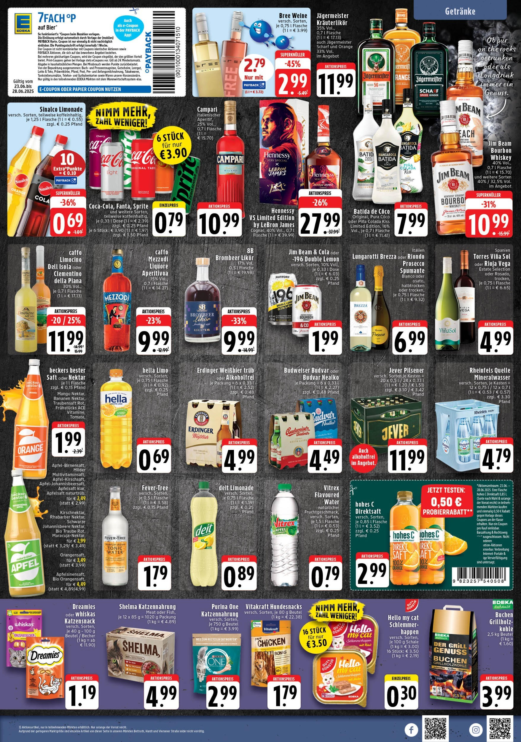 Edeka prospekt Wegberg	 (ab 22.06.2025) » Angebote Online | Seite: 7 | Produkte: Purina one, Grill, Jägermeister, Hohes c