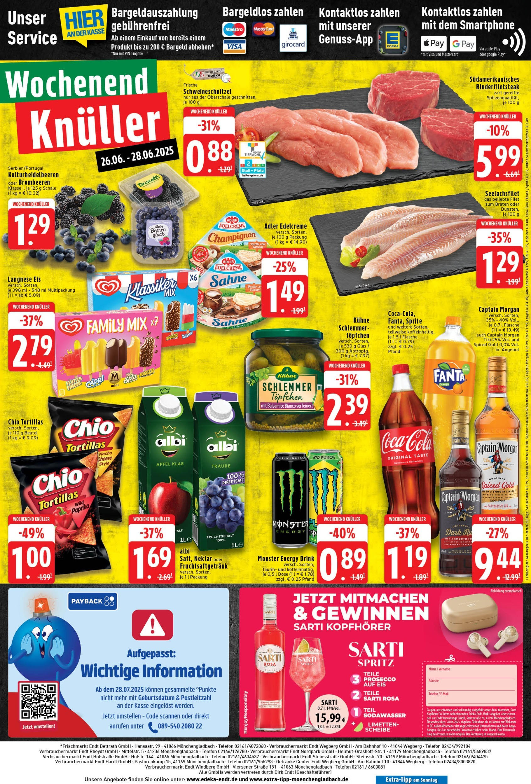 Edeka prospekt Wegberg	 (ab 22.06.2025) » Angebote Online | Seite: 8 | Produkte: Sprite, Balsamico, Monster, Sahne