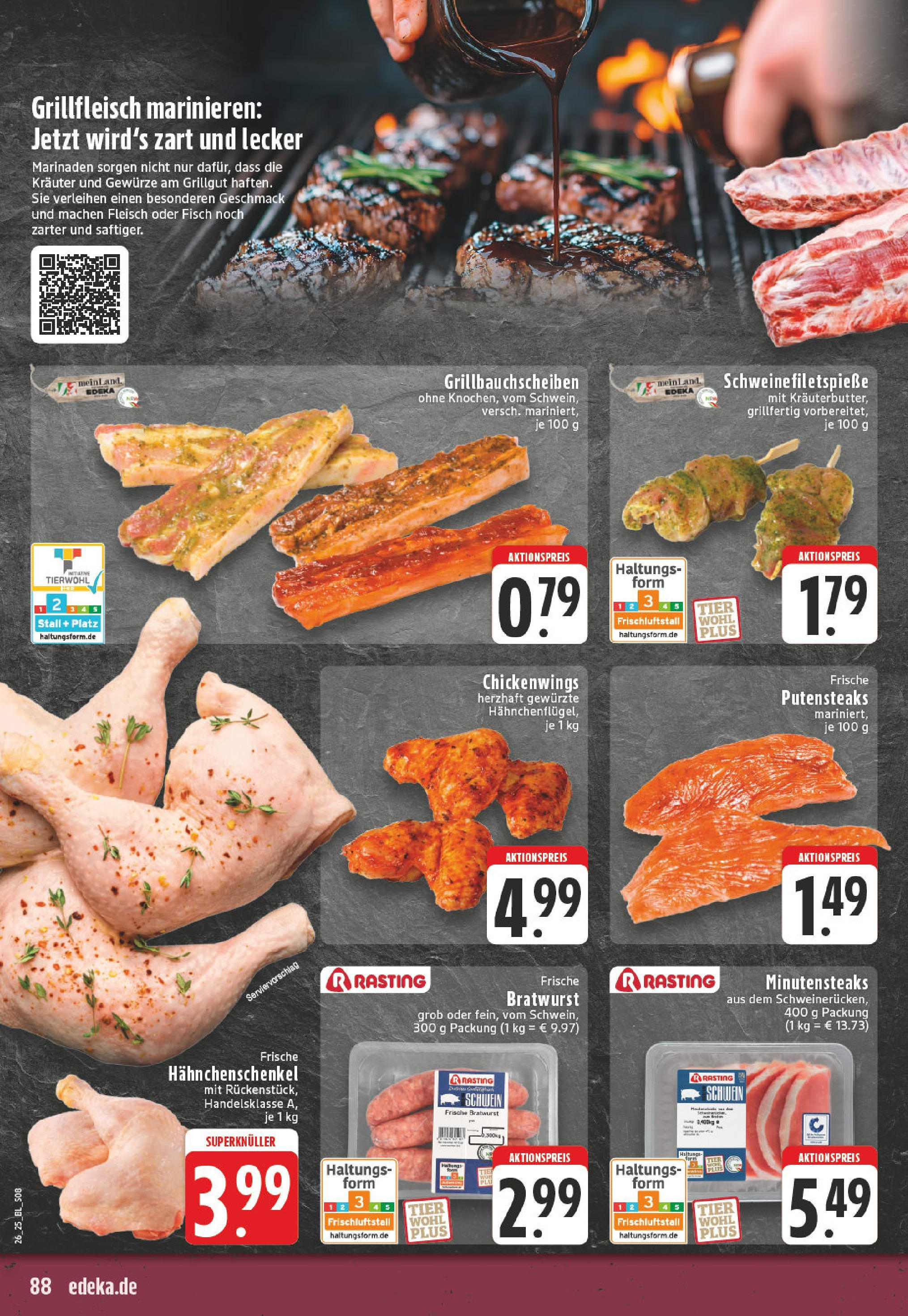 Edeka prospekt Erkelenz	 (ab 22.06.2025) » Angebote Online | Seite: 8 | Produkte: Hahnchenschenkel, Grillfleisch, Fisch, Gewürze