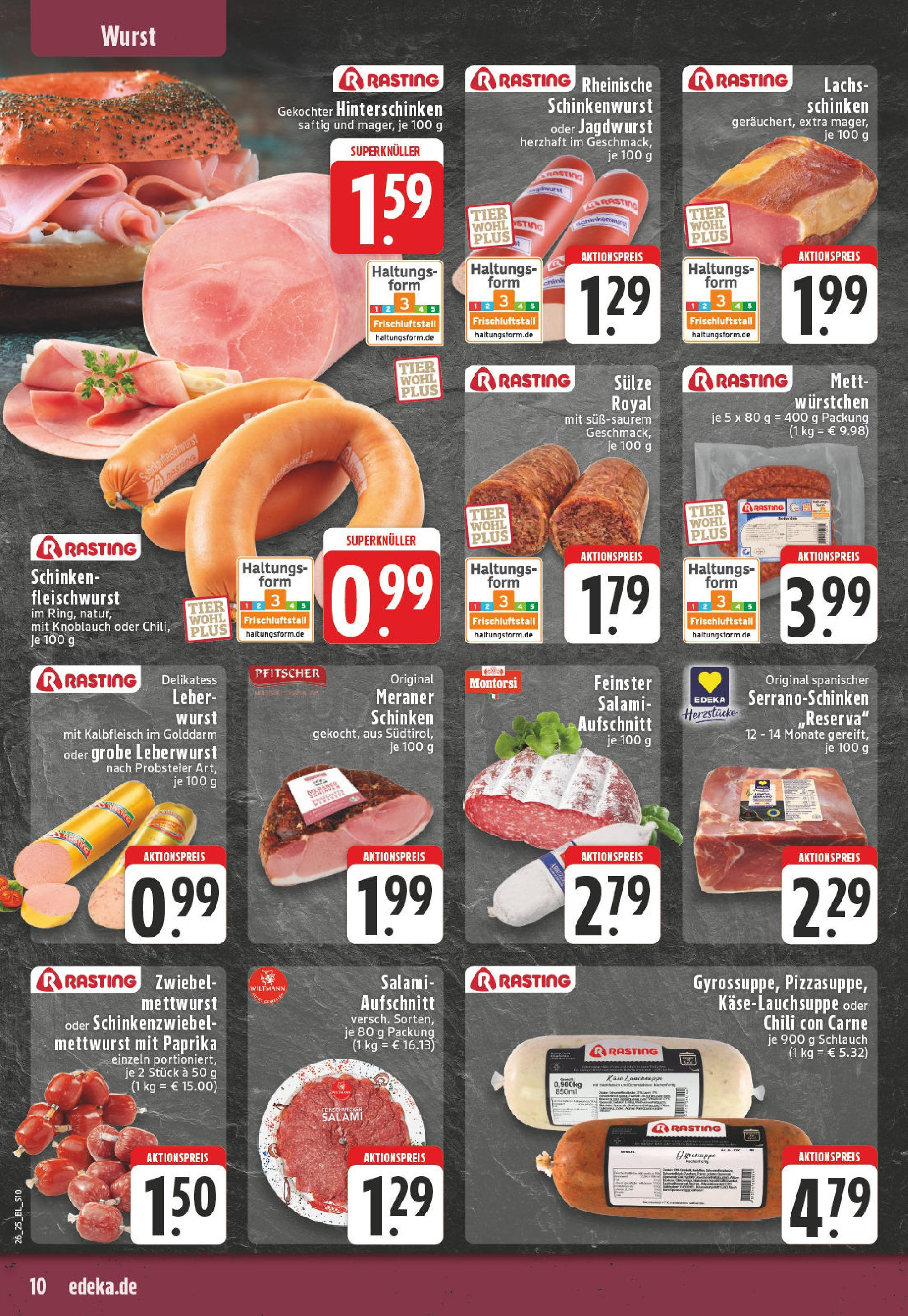 Edeka prospekt Erkelenz	 (ab 22.06.2025) » Angebote Online | Seite: 10 | Produkte: Lachs, Paprika, Knoblauch, Salami