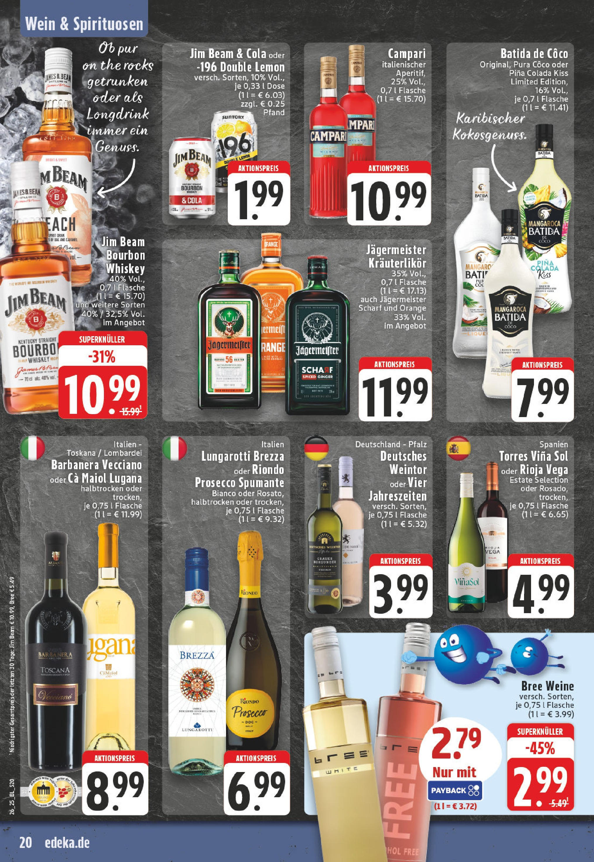 Edeka prospekt Erkelenz	 (ab 22.06.2025) » Angebote Online | Seite: 20 | Produkte: Bree, Prosecco, Wein, Bourbon