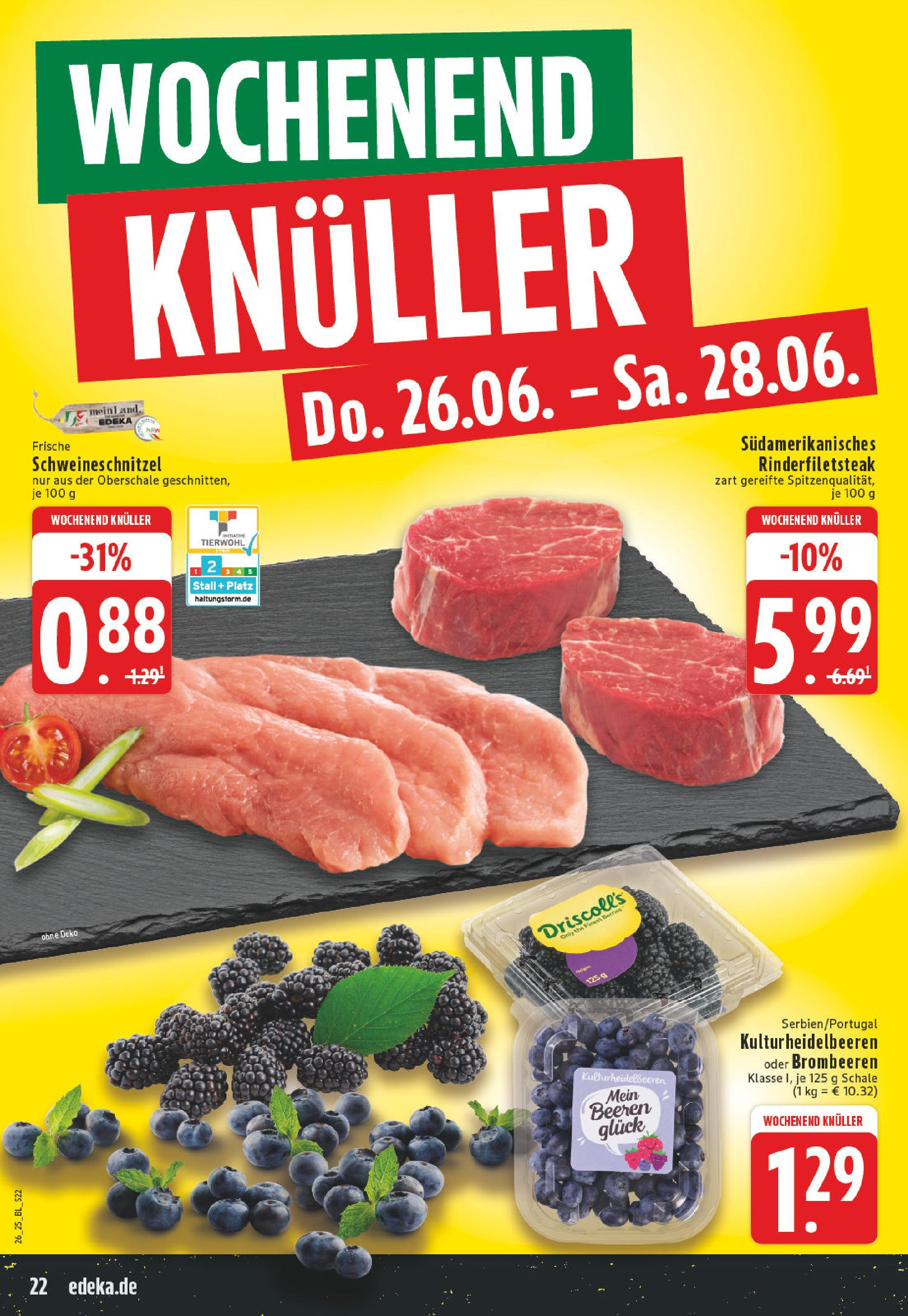 Edeka prospekt Erkelenz	 (ab 22.06.2025) » Angebote Online | Seite: 22 | Produkte: Steak