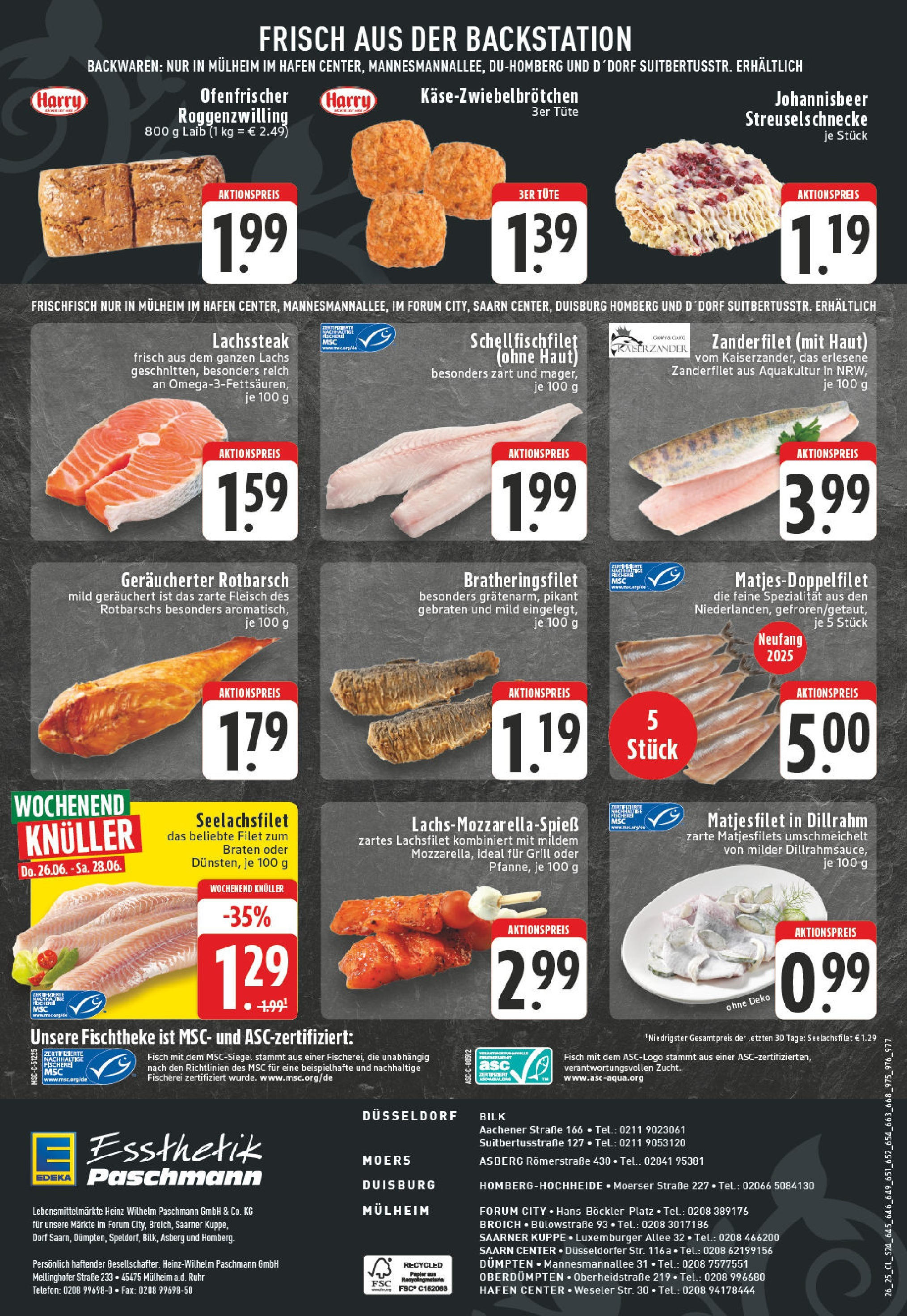 Edeka prospekt Mülheim / Ruhr - Dümpten	 (ab 22.06.2025) » Angebote Online | Seite: 24 | Produkte: Grill, Fisch, Lachs, Fleisch