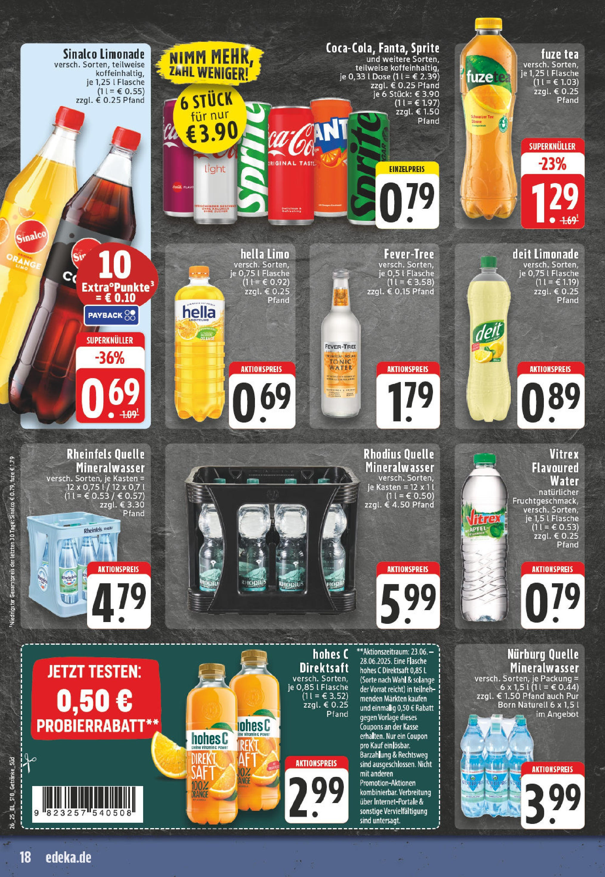 Edeka prospekt Selfkant-Wehr	 (ab 22.06.2025) » Angebote Online | Seite: 18 | Produkte: Fuze tea, Saft, Tee, Rheinfels quelle