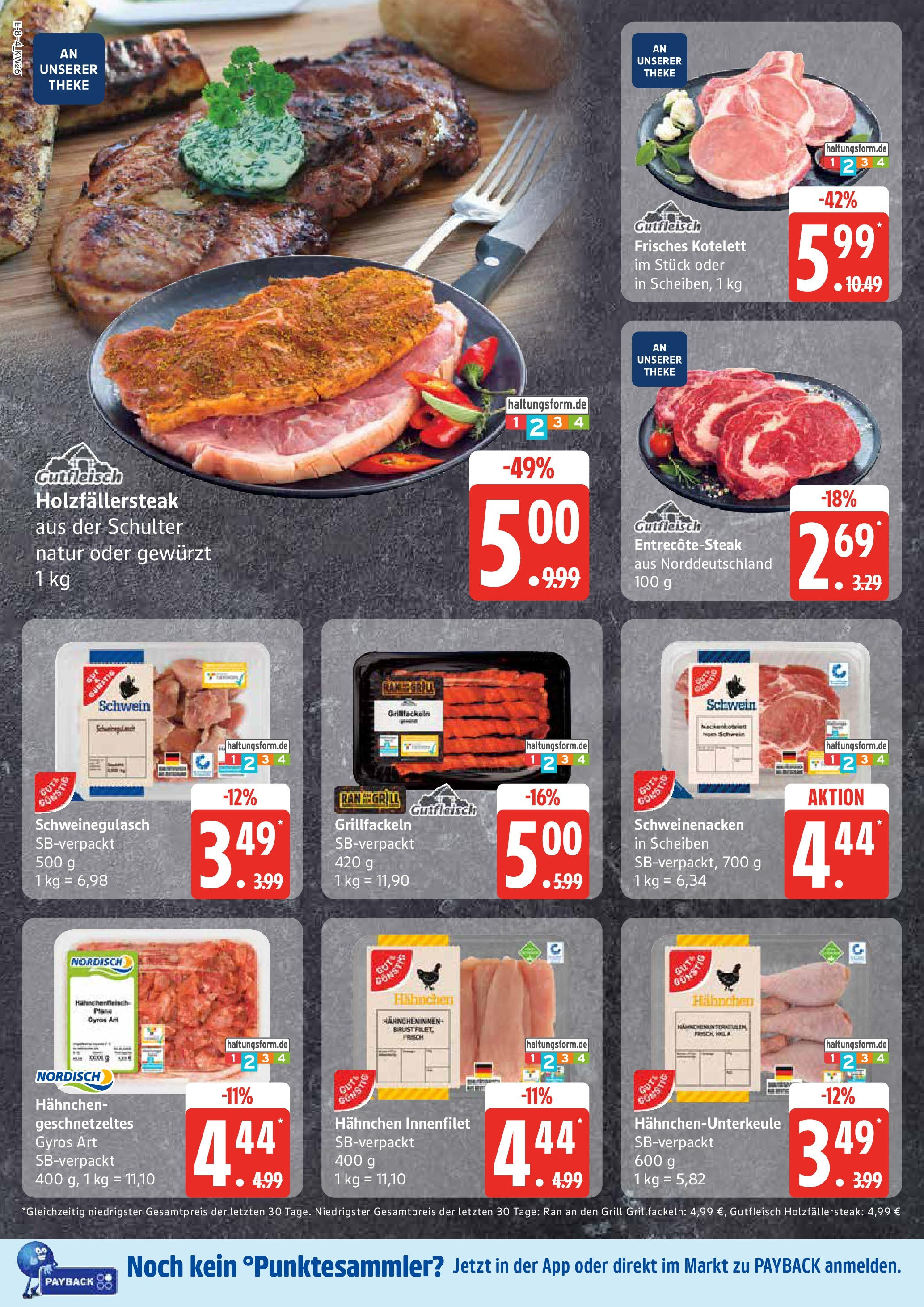 Marktkauf - Marktkauf: Wochenangebote (ab 22.06.2025) » Angebote online | Seite: 8 | Produkte: Grill, Theke, Schweinenacken, Steak