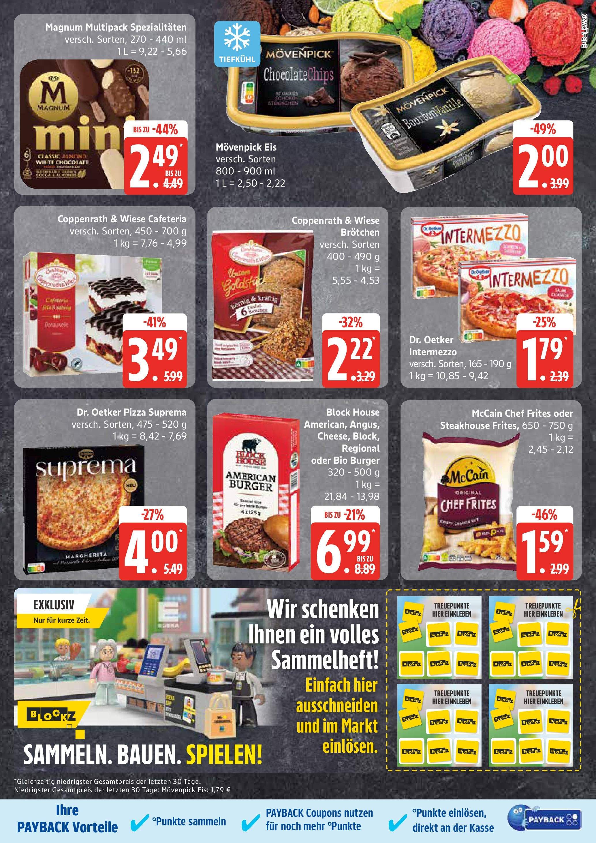 Edeka prospekt Neu Wulmstorf	 (ab 22.06.2025) » Angebote Online | Seite: 13 | Produkte: Burger, McCain, Movenpick eis, Pizza