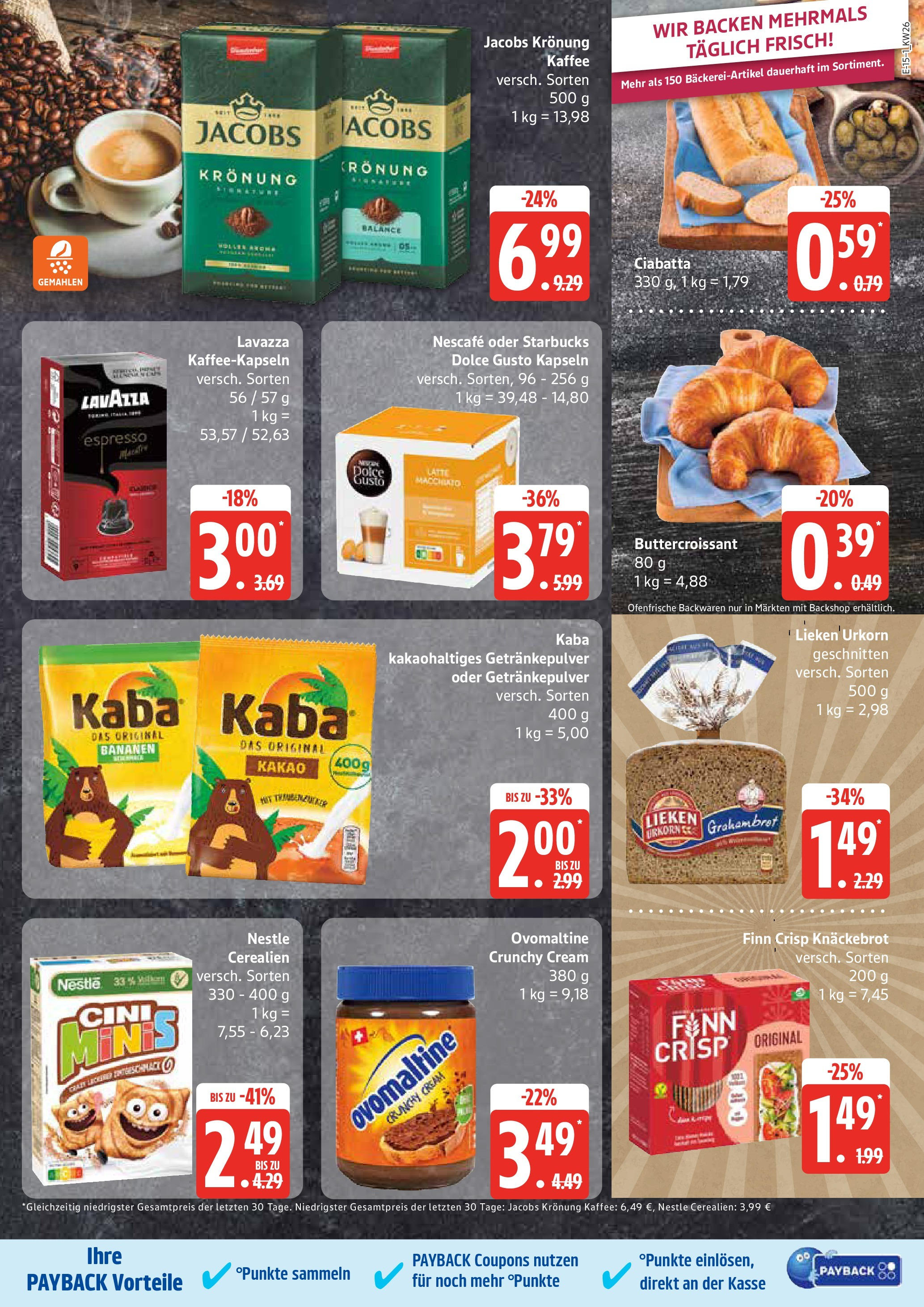 Edeka prospekt Neu Wulmstorf	 (ab 22.06.2025) » Angebote Online | Seite: 15 | Produkte: Starbucks, Bananen, Ofenfrische, Croissant