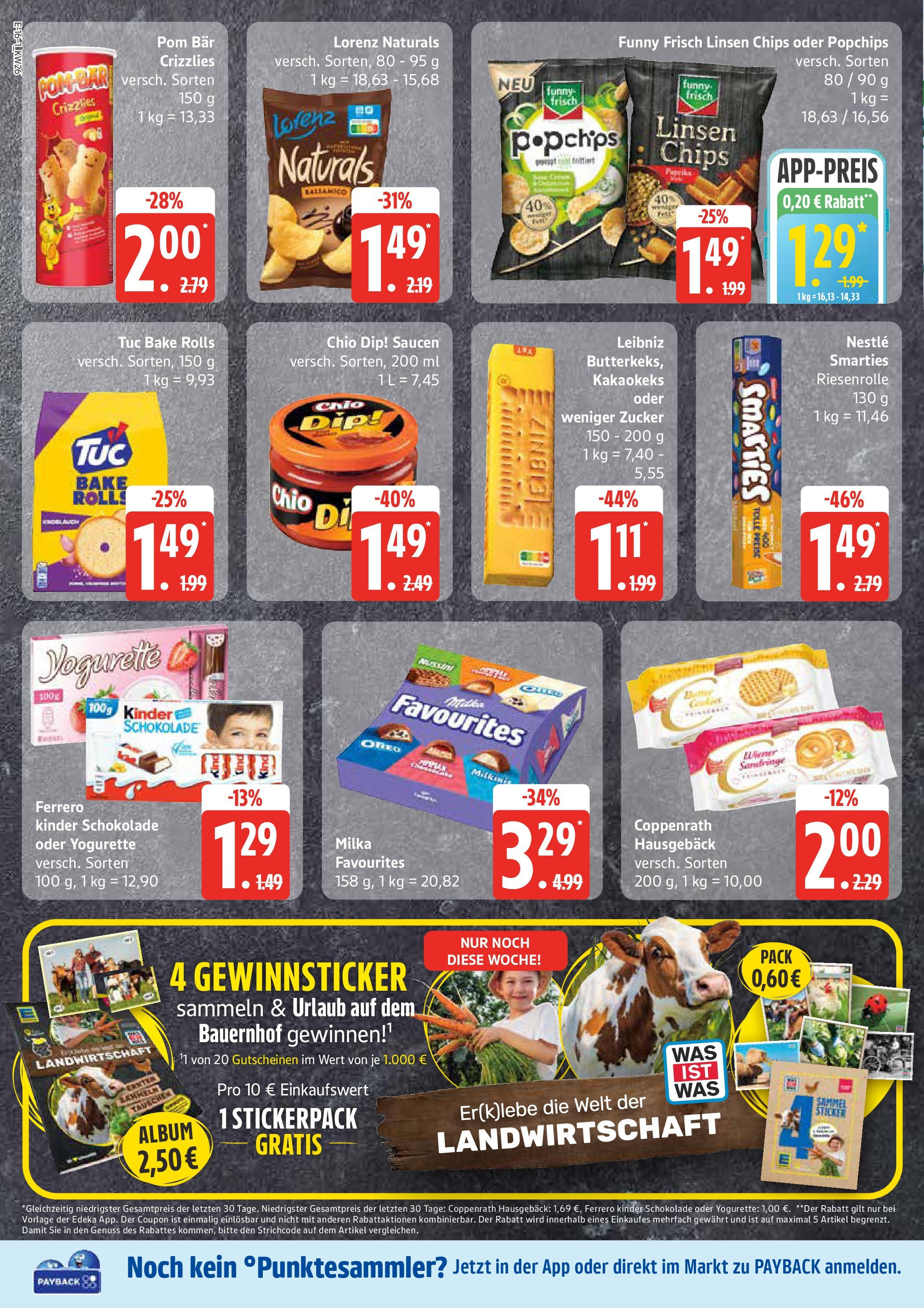 Edeka prospekt Neu Wulmstorf	 (ab 22.06.2025) » Angebote Online | Seite: 16 | Produkte: Balsamico, Smarties, Zucker, Chips