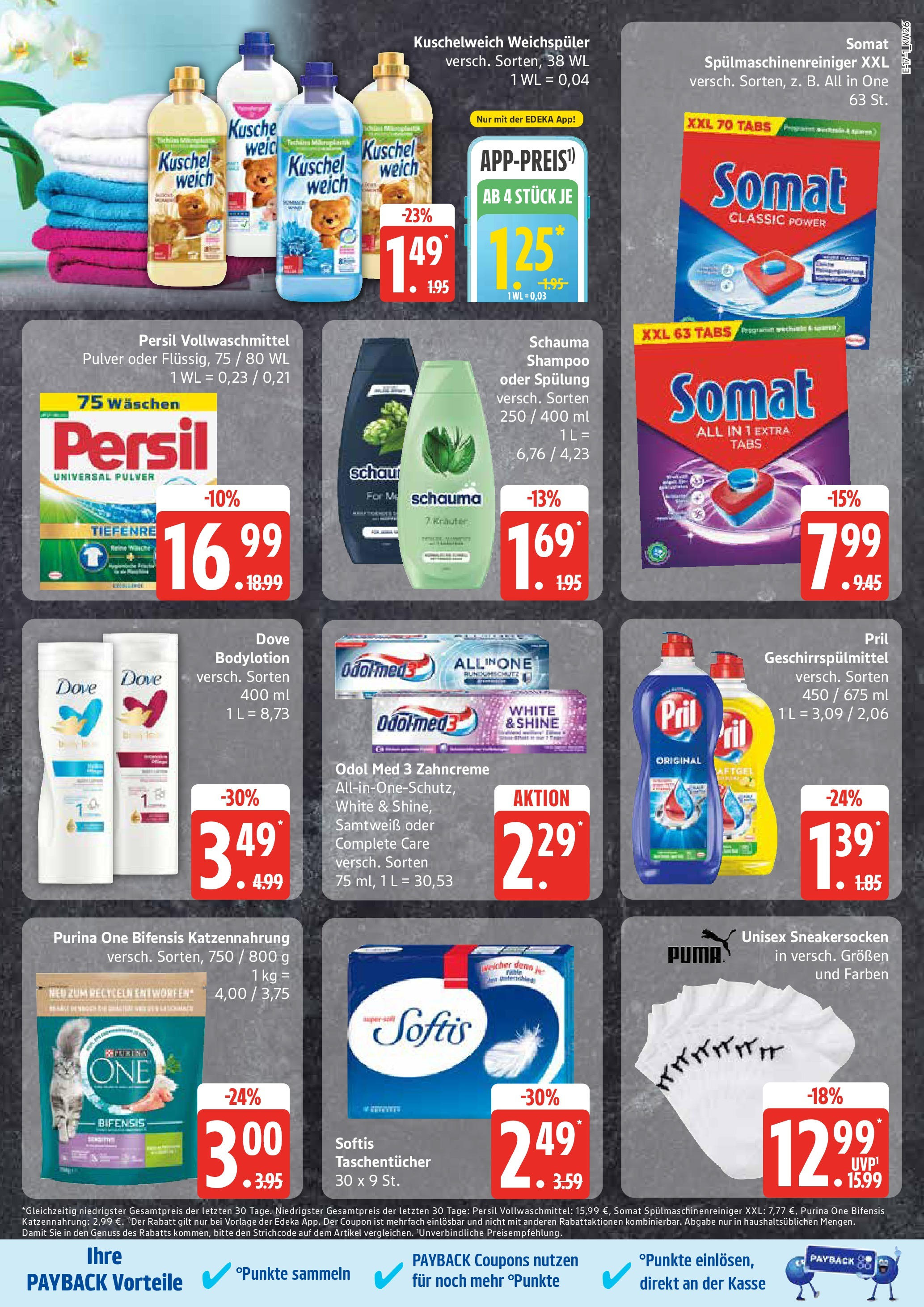 Edeka prospekt Neu Wulmstorf	 (ab 22.06.2025) » Angebote Online | Seite: 17 | Produkte: Purina one, Kuschelweich, Shampoo, Pril