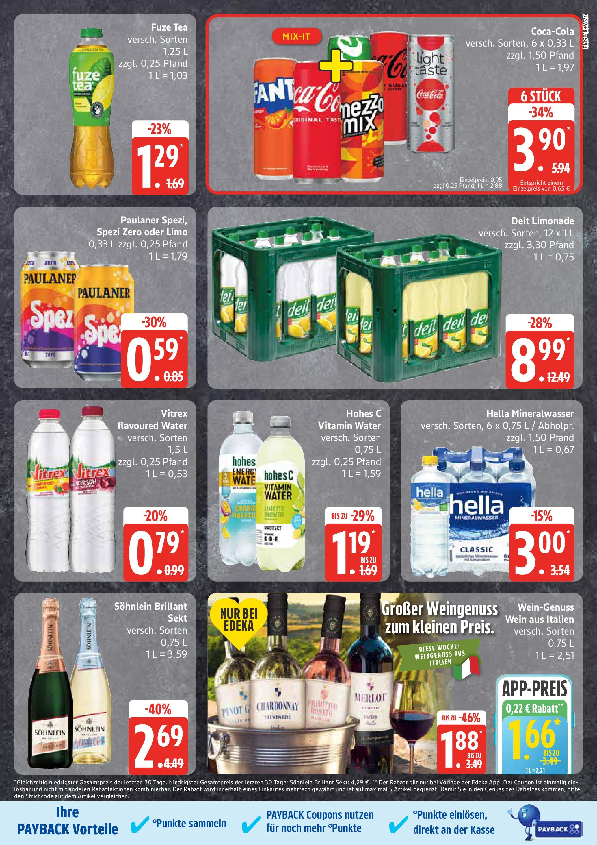 Edeka prospekt Neu Wulmstorf	 (ab 22.06.2025) » Angebote Online | Seite: 19 | Produkte: Merlot, Mineralwasser, Wein, Paulaner