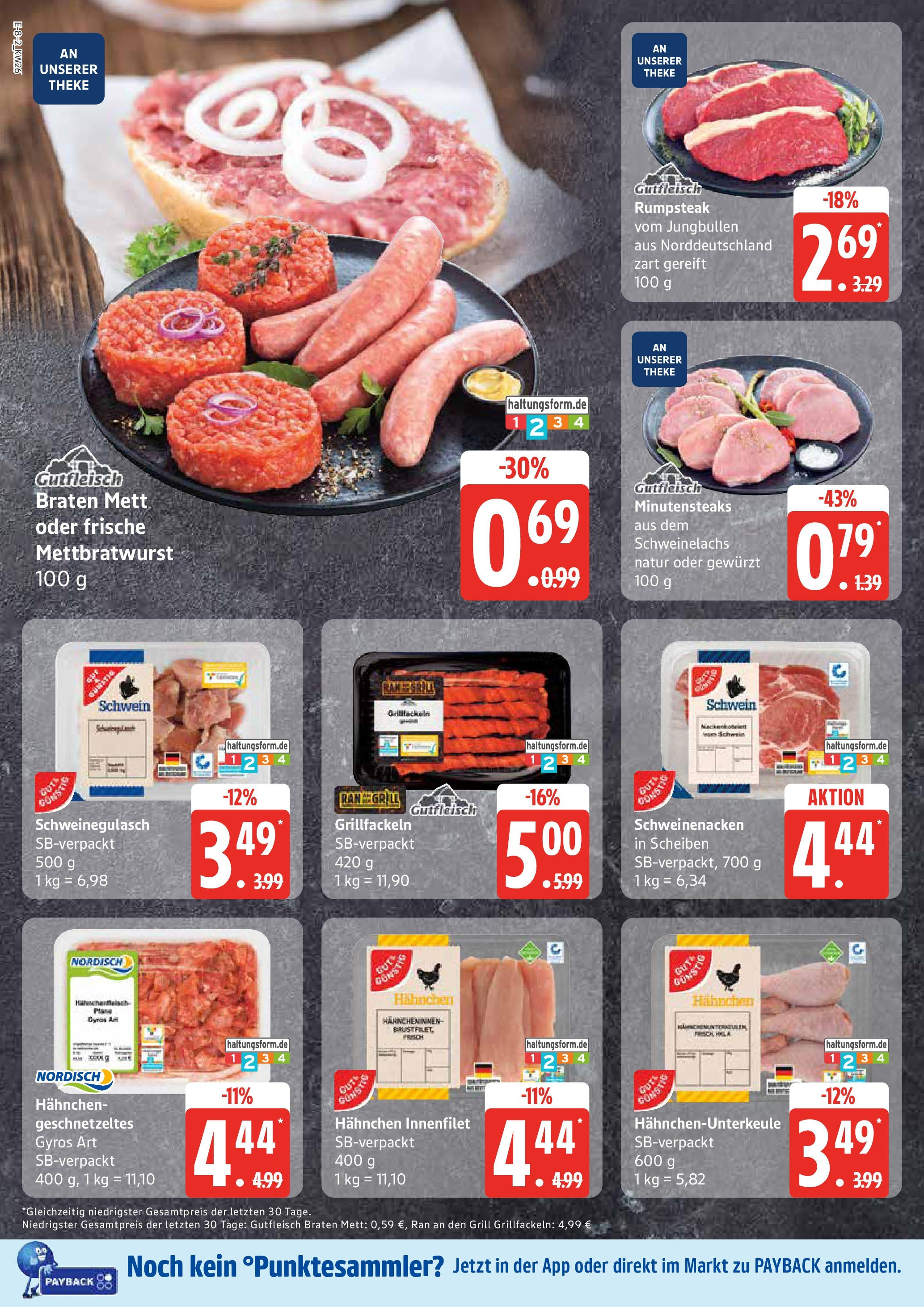 Marktkauf - Marktkauf: Wochenangebote (ab 22.06.2025) » Angebote online | Seite: 8 | Produkte: Schweinegulasch, Rumpsteak, Schweinenacken, Gyros