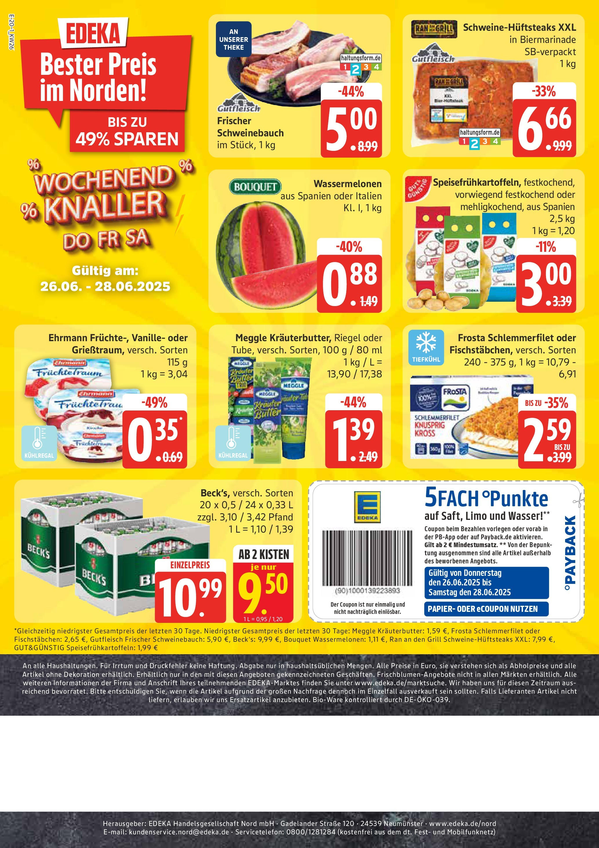 Edeka prospekt Neu Wulmstorf	 (ab 22.06.2025) » Angebote Online | Seite: 20 | Produkte: Grill, Theke, Frosta, Fischstabchen