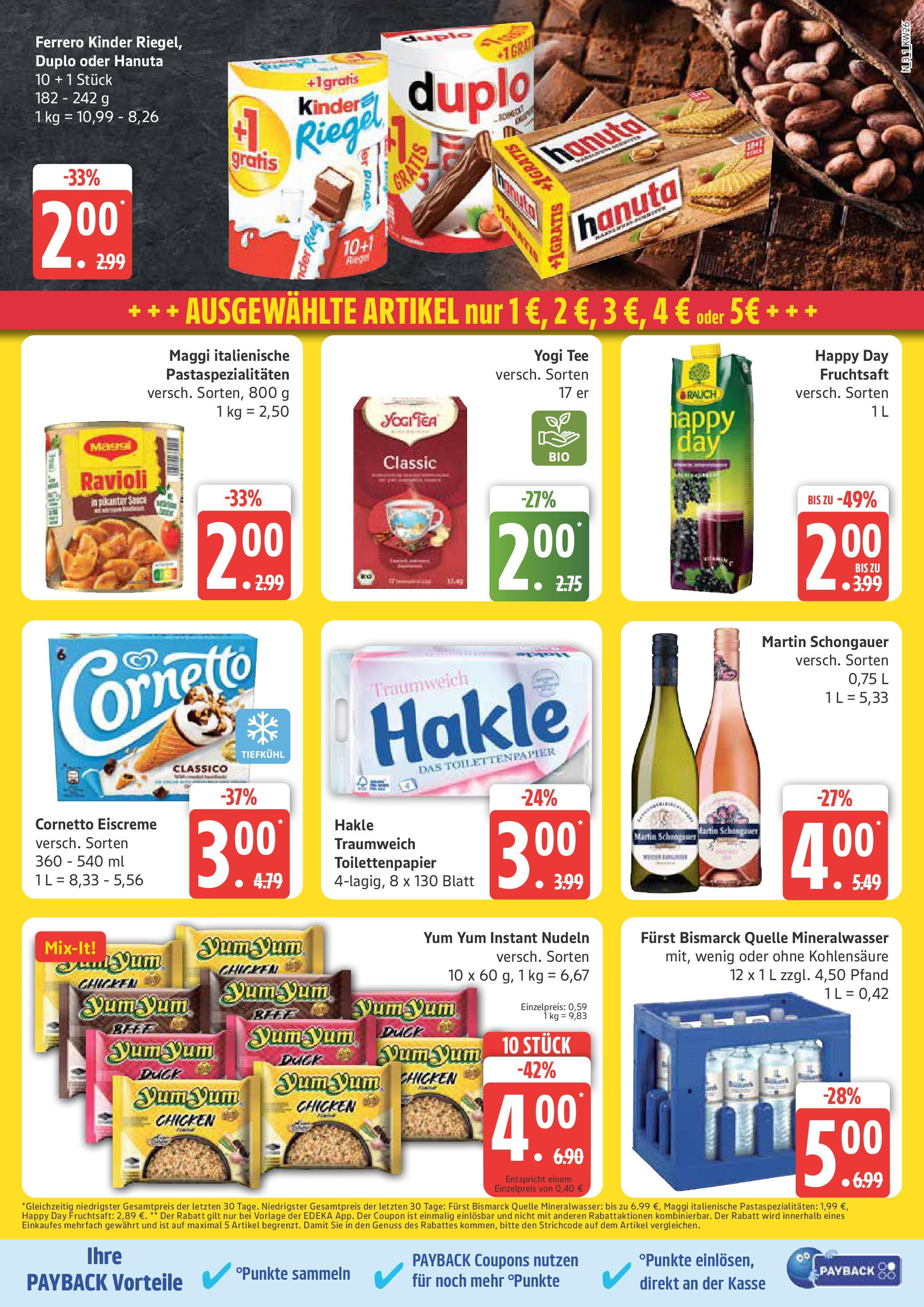Marktkauf - Marktkauf: Wochenangebote (ab 22.06.2025) » Angebote online | Seite: 3 | Produkte: Eiscreme, Nudeln, Fruchtsaft, Toilettenpapier